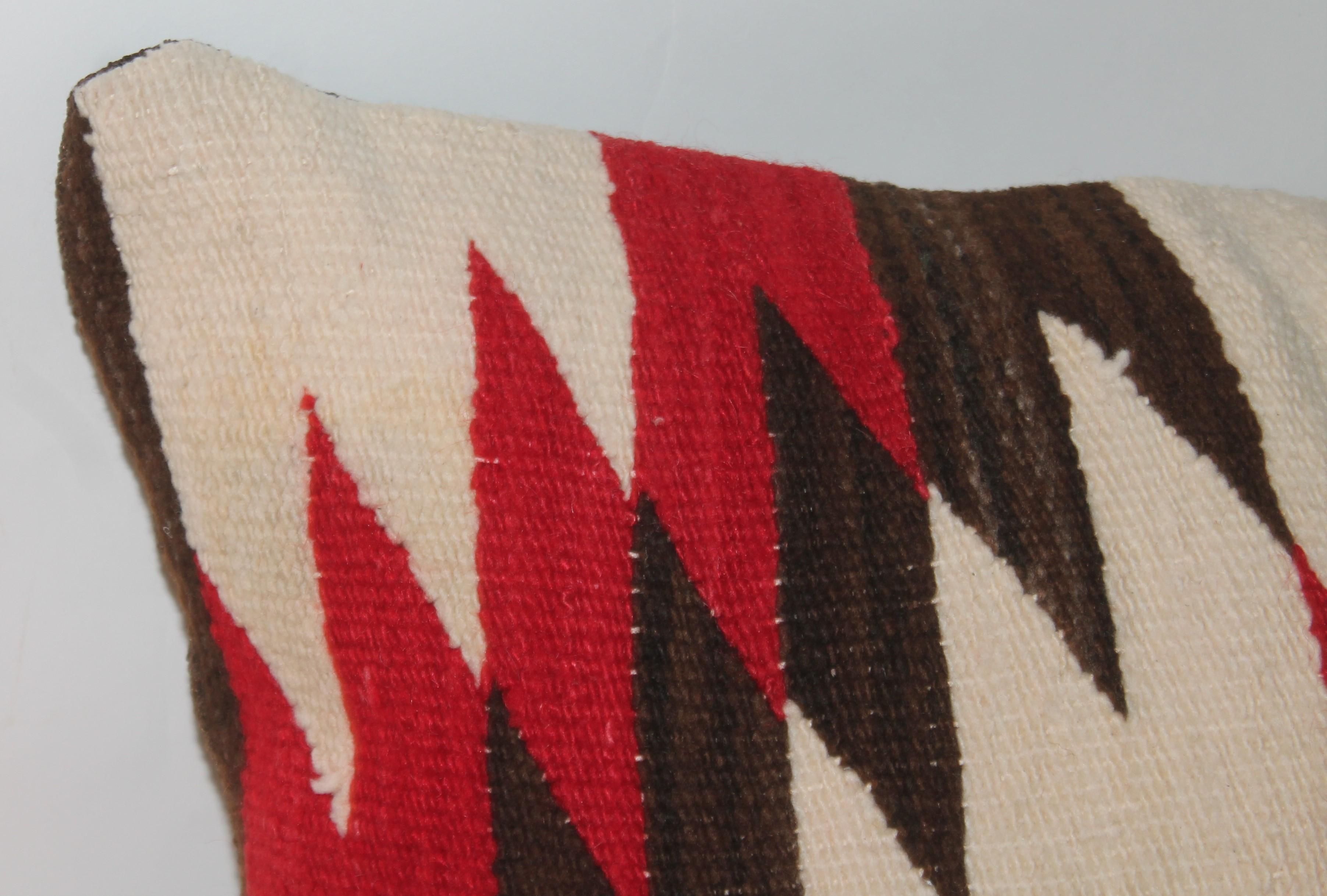 Adirondack Navajo Indian Weaving Bolster Eye Dazzler Pillow For Sale