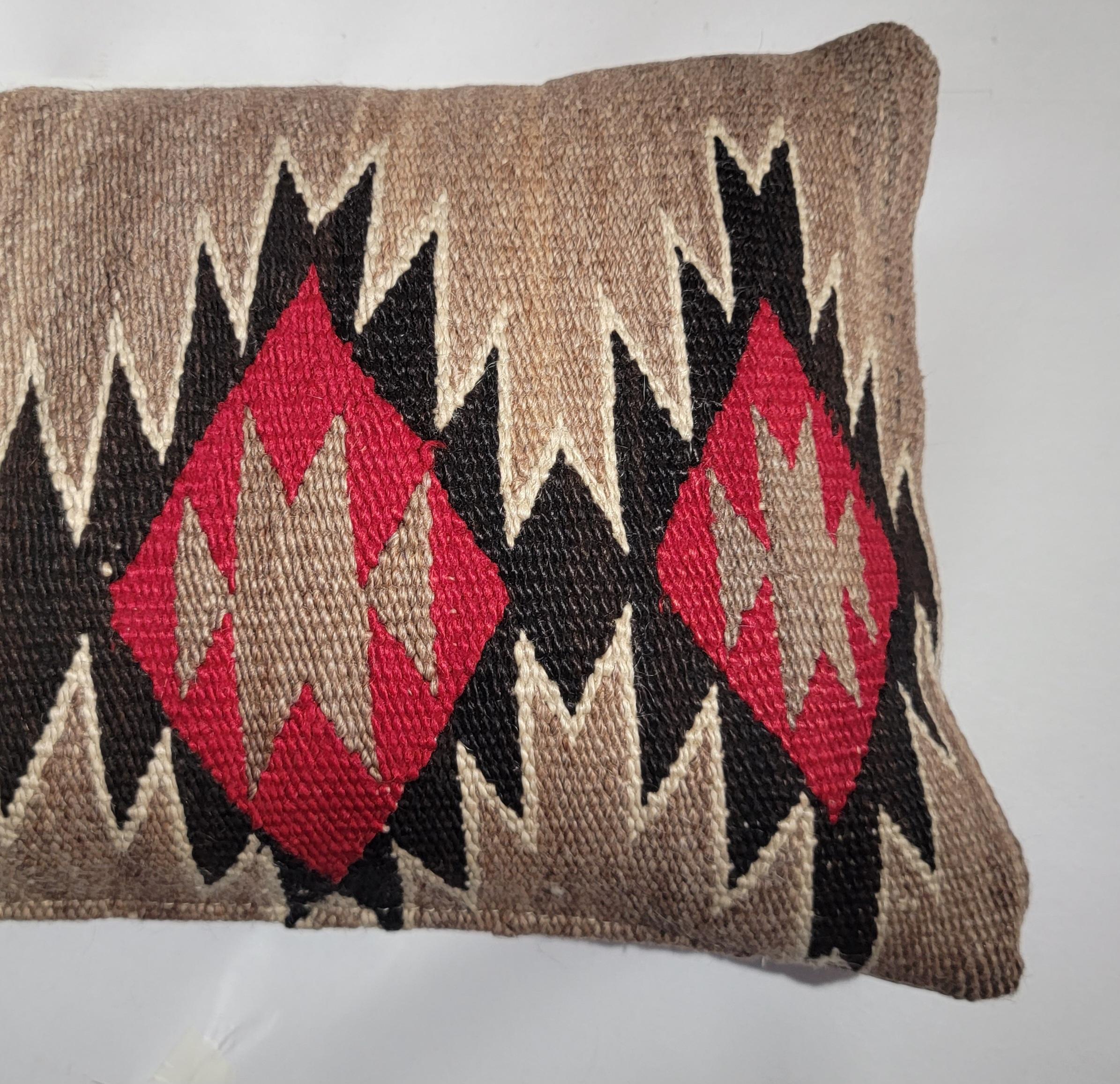Adirondack Navajo Indian Weaving Bolster Pillow -3 For Sale