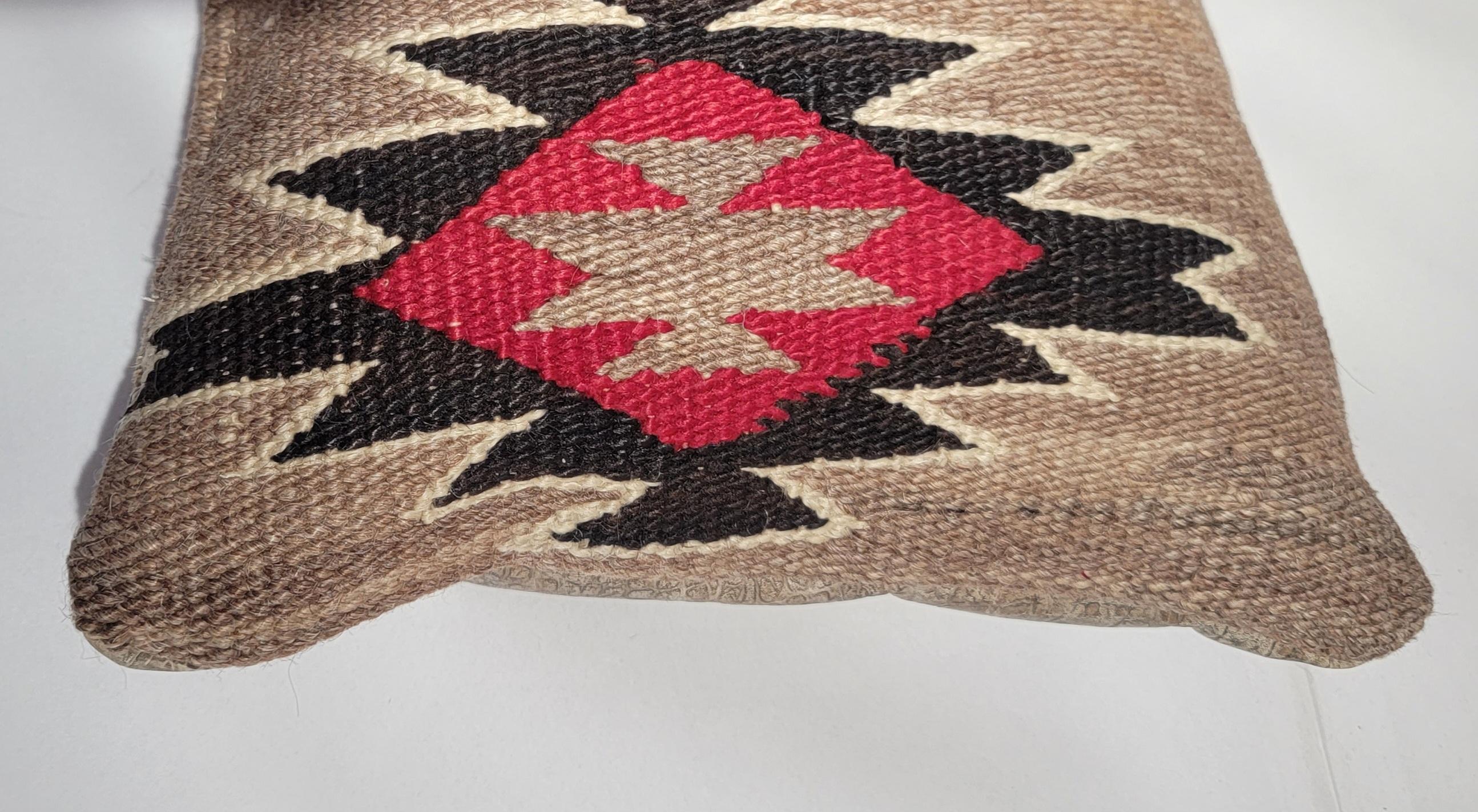American Navajo Indian Weaving Bolster Pillow -3 For Sale