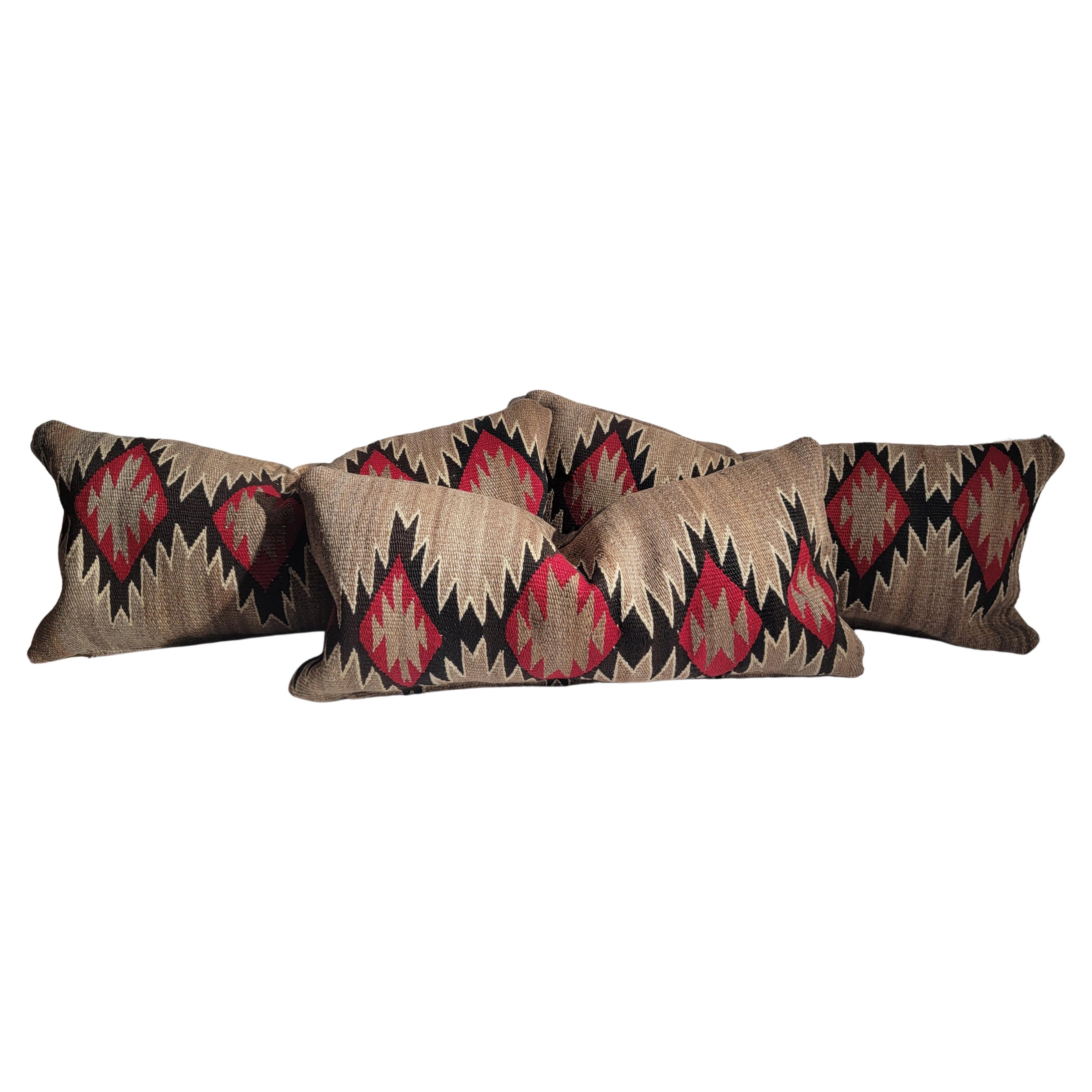 Navajo Indian Weaving Bolster Pillow -3 For Sale