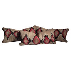 Antique Navajo Indian Weaving Bolster Pillow -3