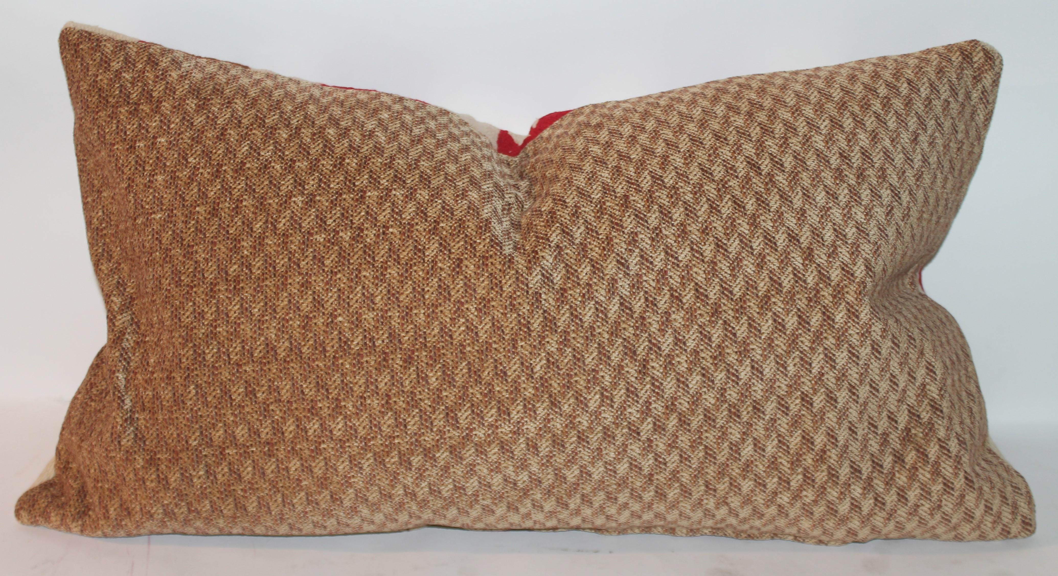 Adirondack Navajo Indian Weaving Bolster Pillow For Sale