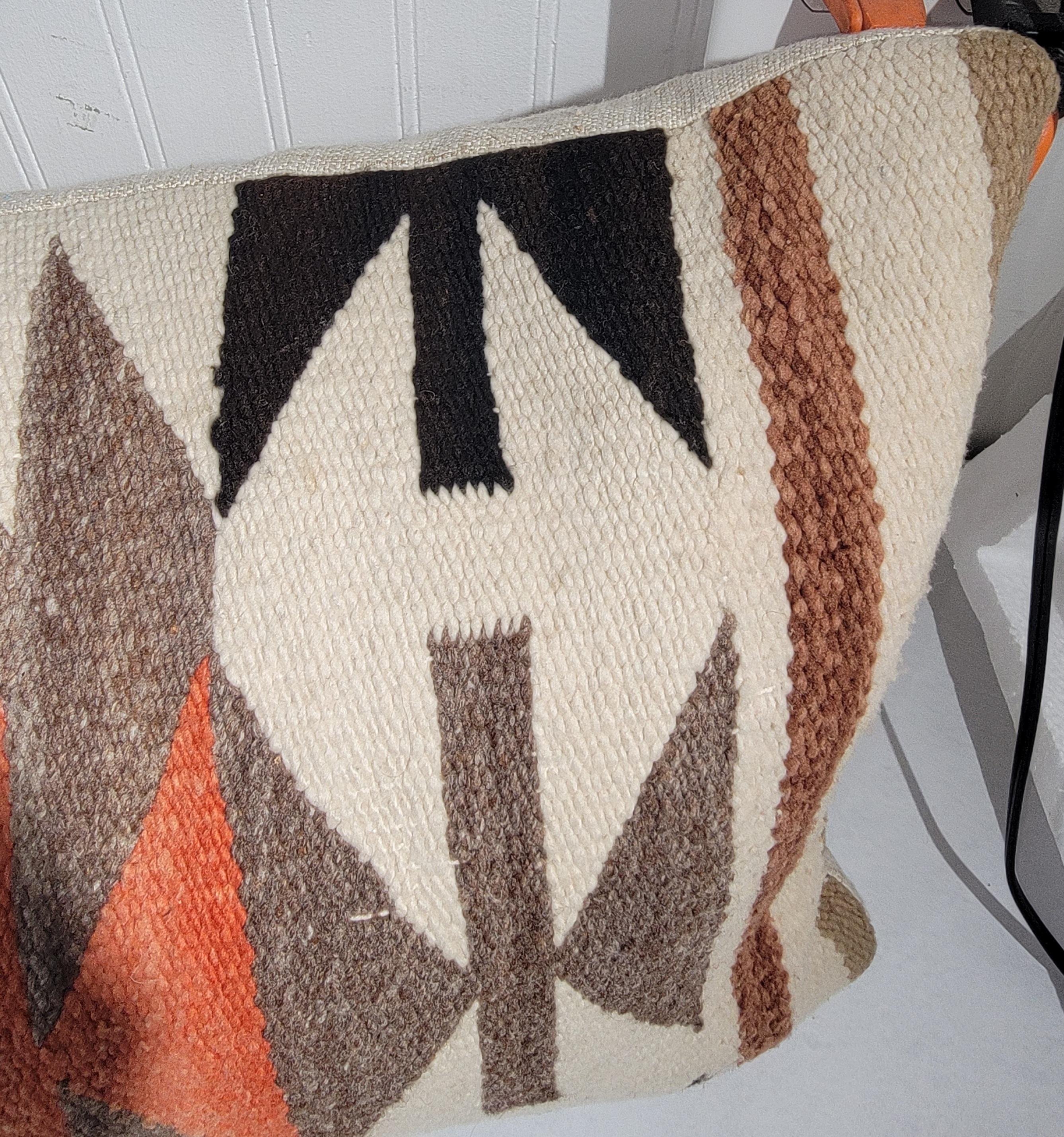 Adirondack Taie d'oreiller Navajo Indian Weaving en vente