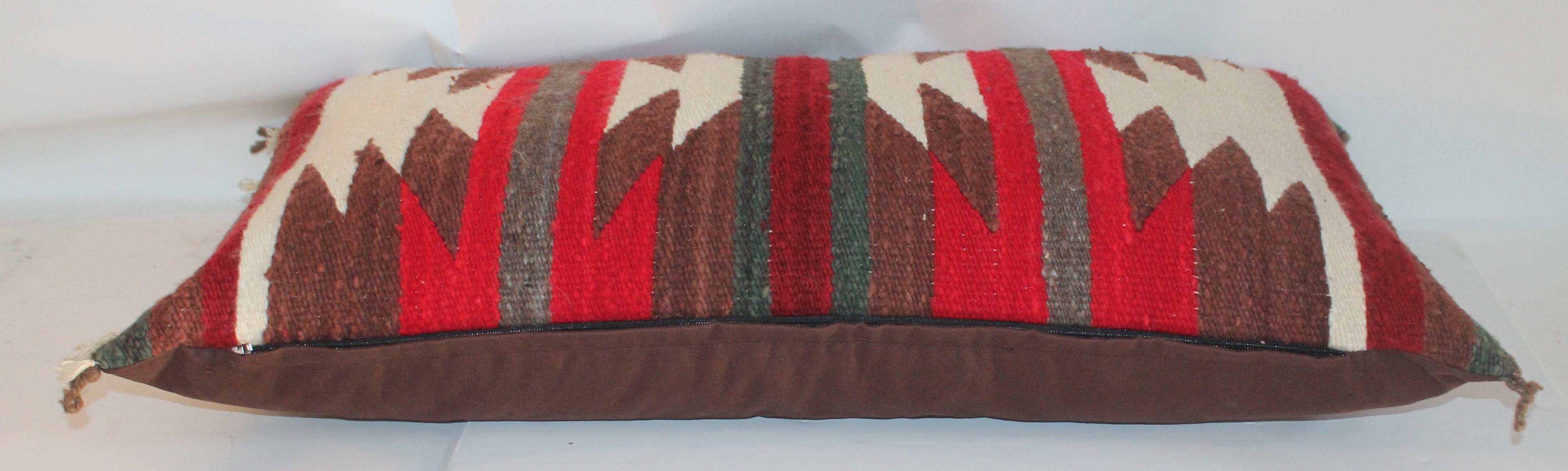 Hand-Crafted Navajo Indian Weaving Bolster Pillow