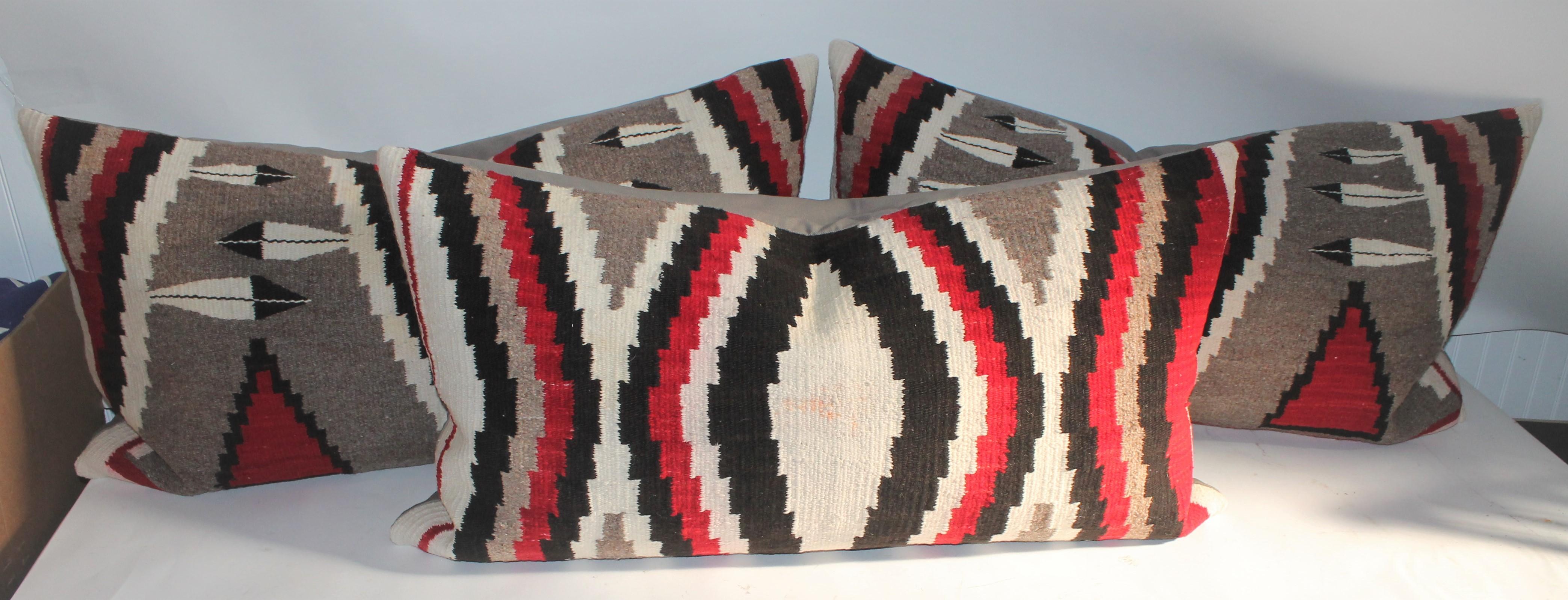 Hand-Woven Navajo Indian Weaving Bolster Pillow