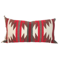 Vintage Navajo Indian Weaving Bolster Pillow