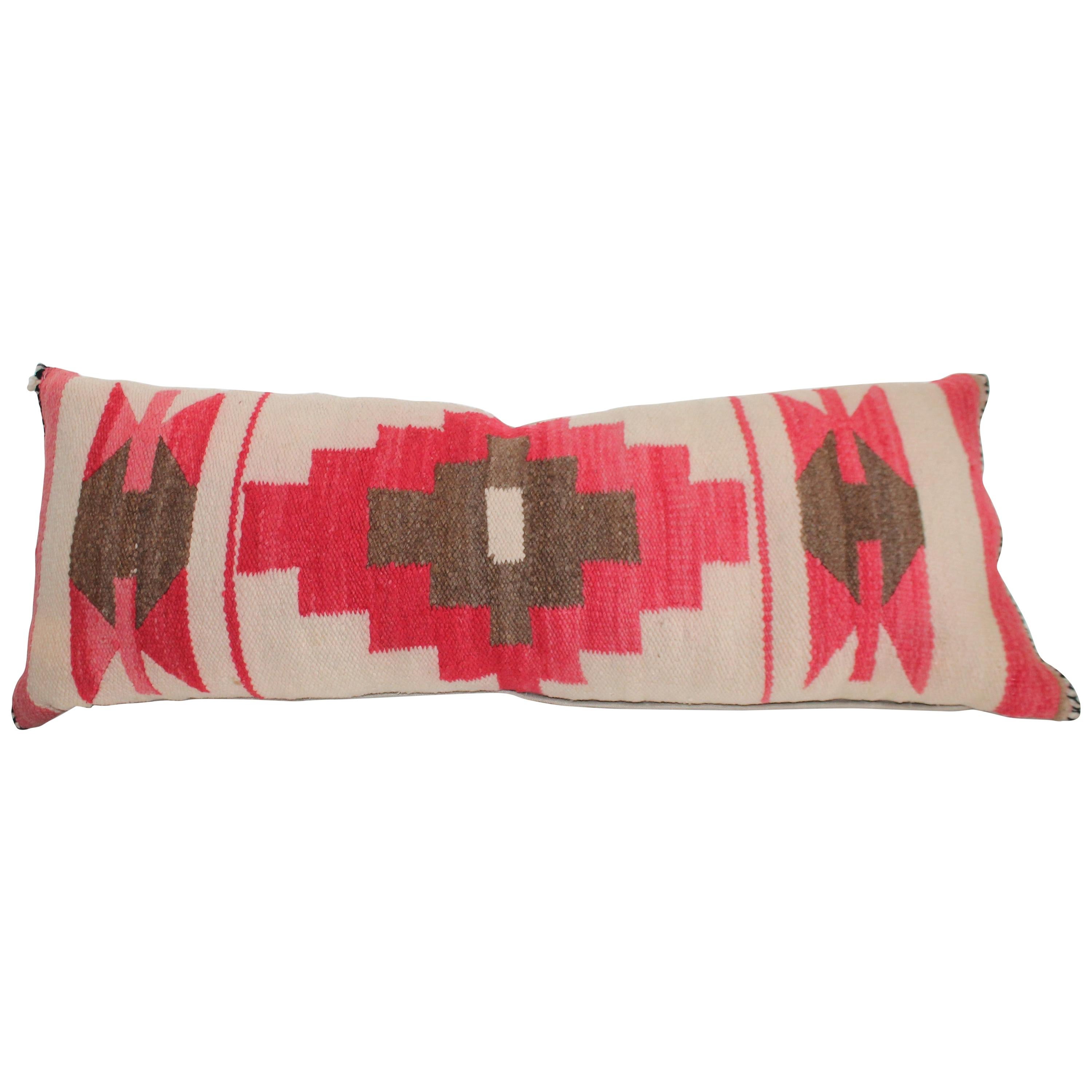 Navajo Indian Weaving Bolster Pillow