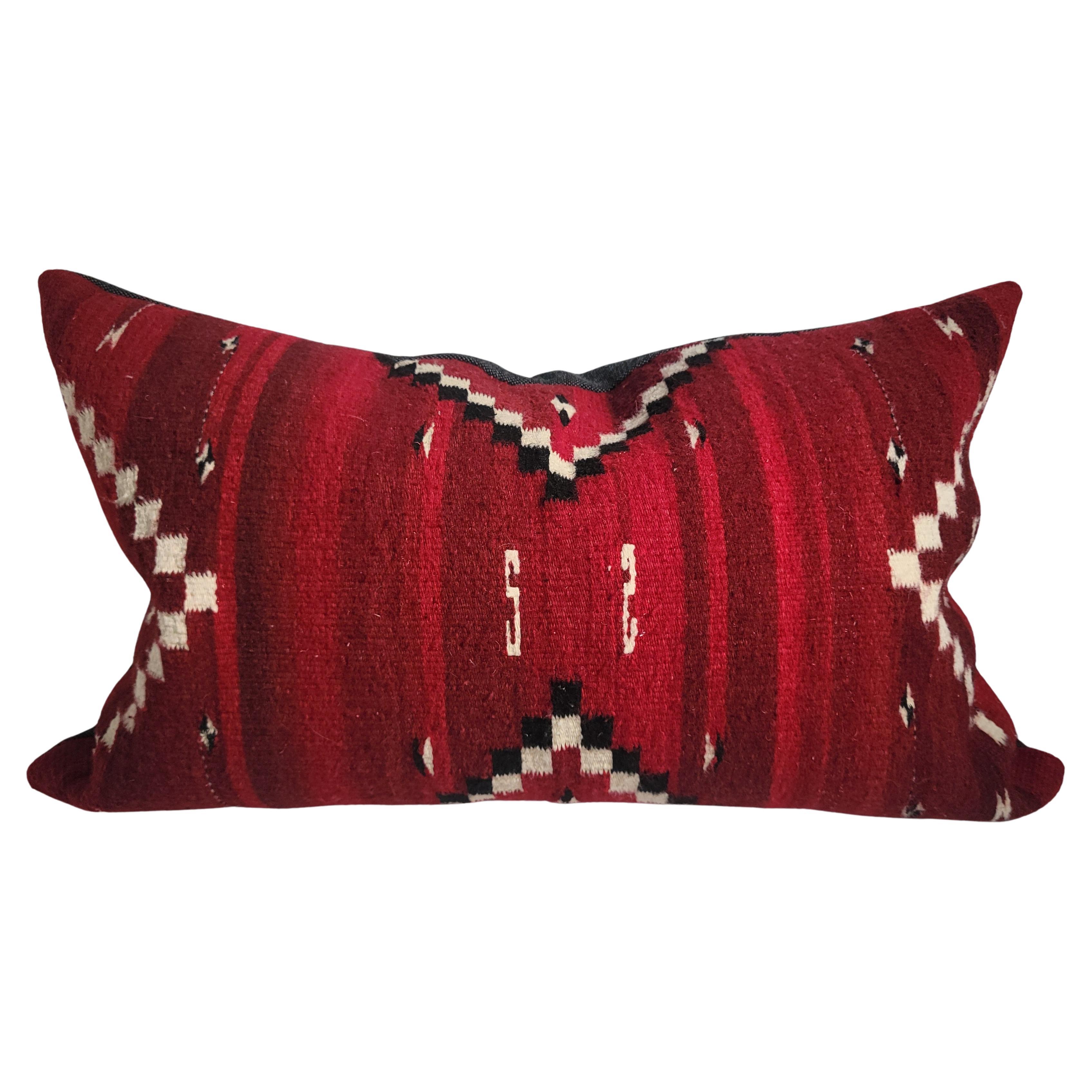 Navajo  Indian Weaving Bolster  Pillow For Sale