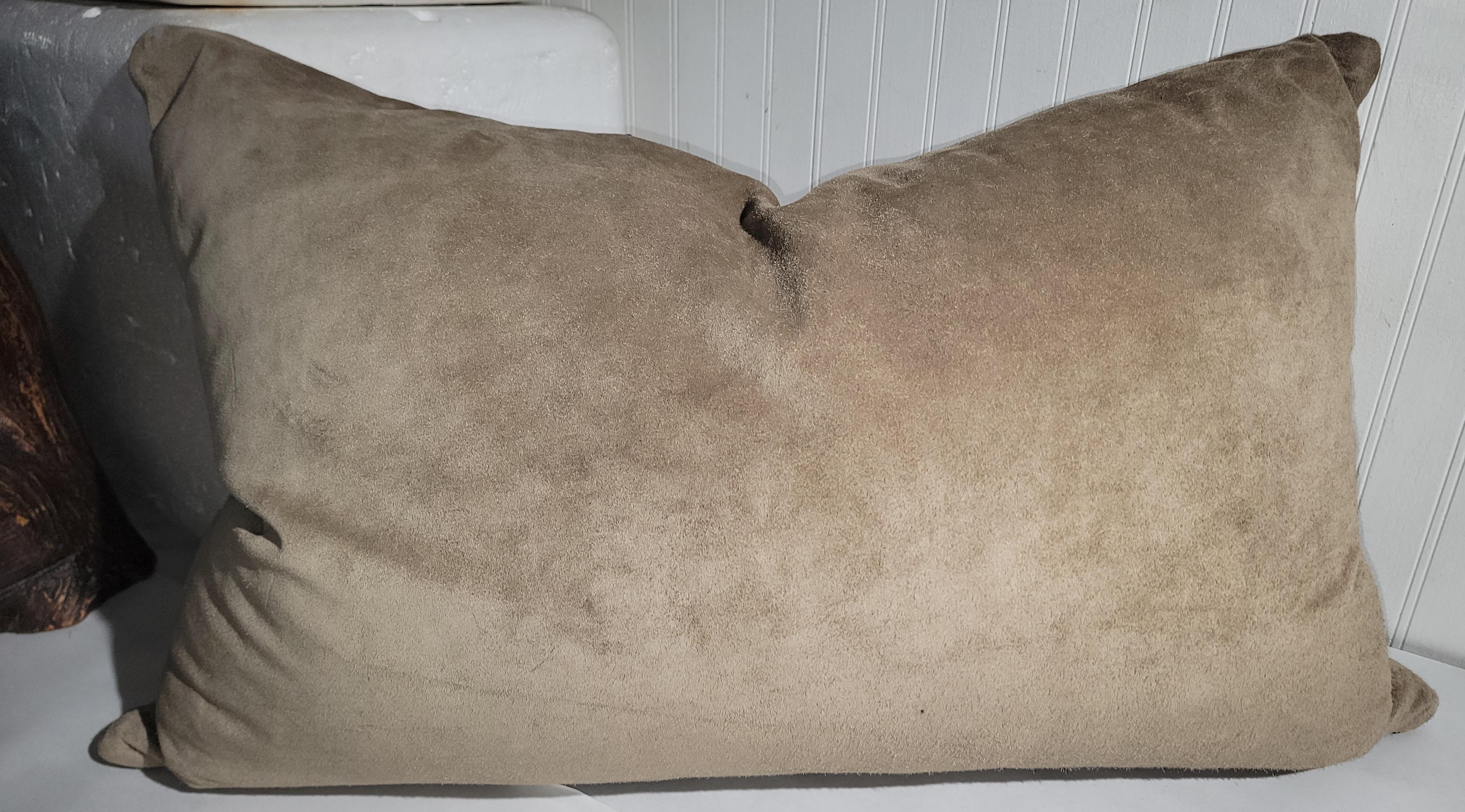 Almohada de tejido indio navajo con reverso de ante Tejido a mano en venta