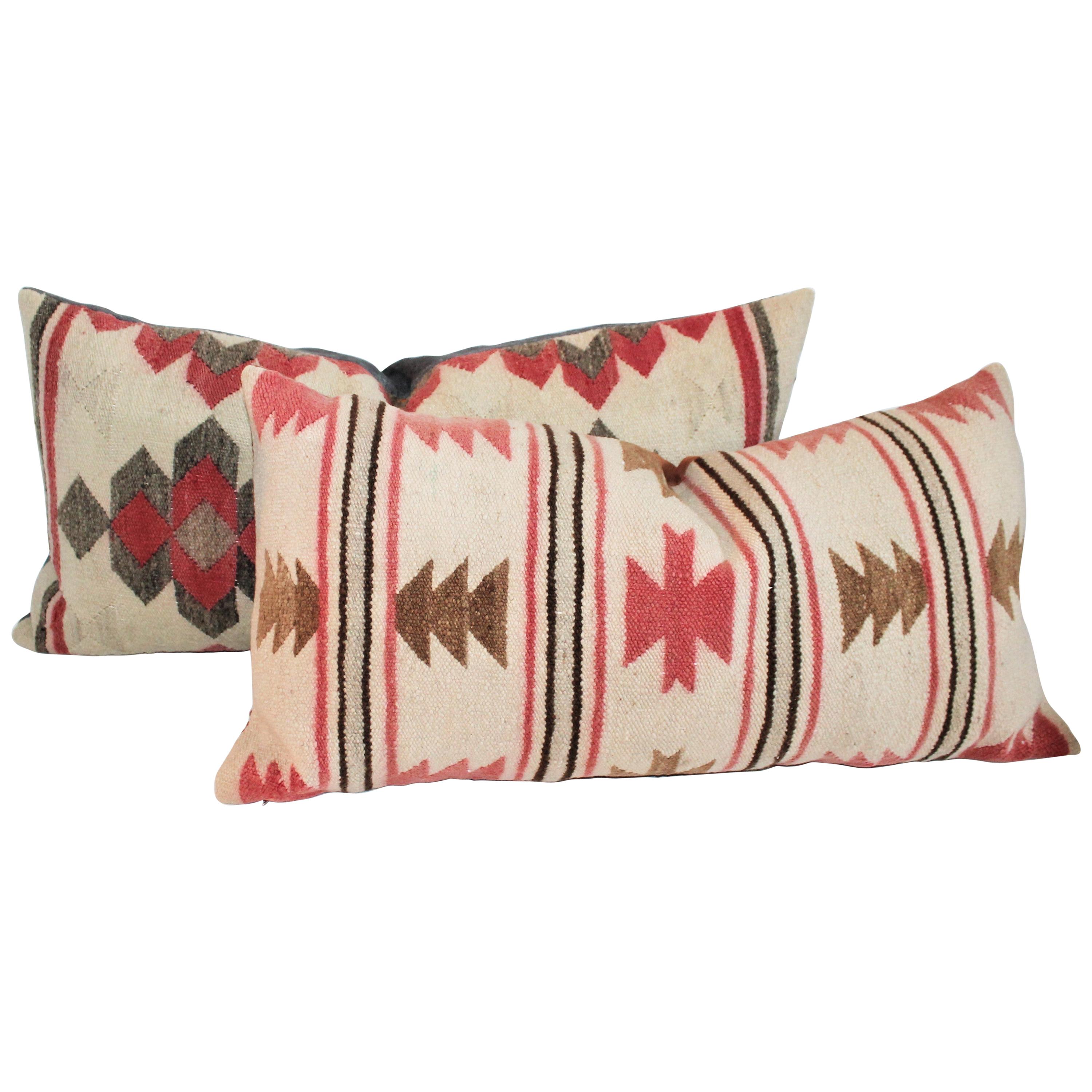 Navajo Indian Weaving Bolster Pillows, 2
