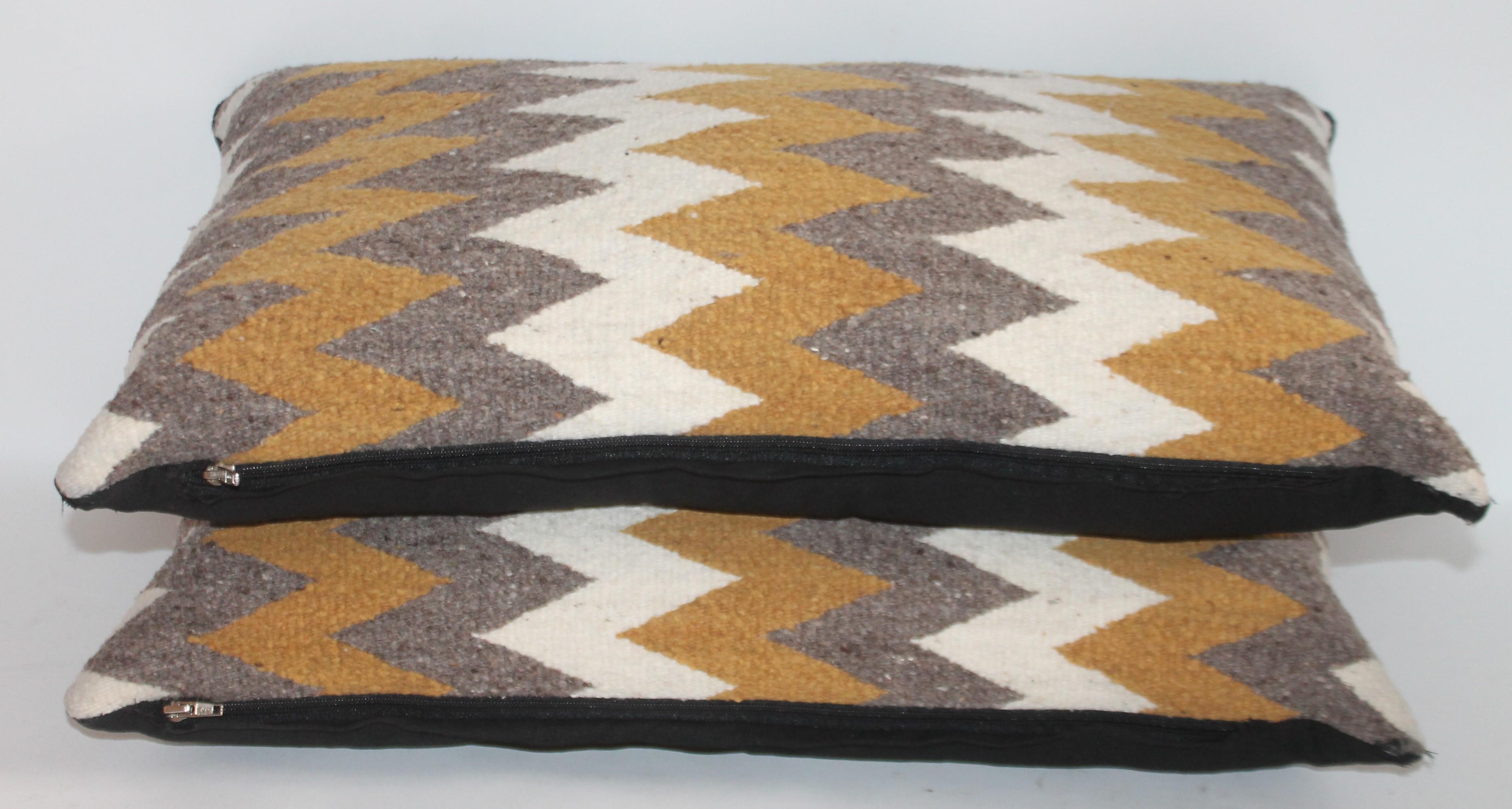 Navajo Indian Weaving Bolster Pillows / 2 Pairs 1