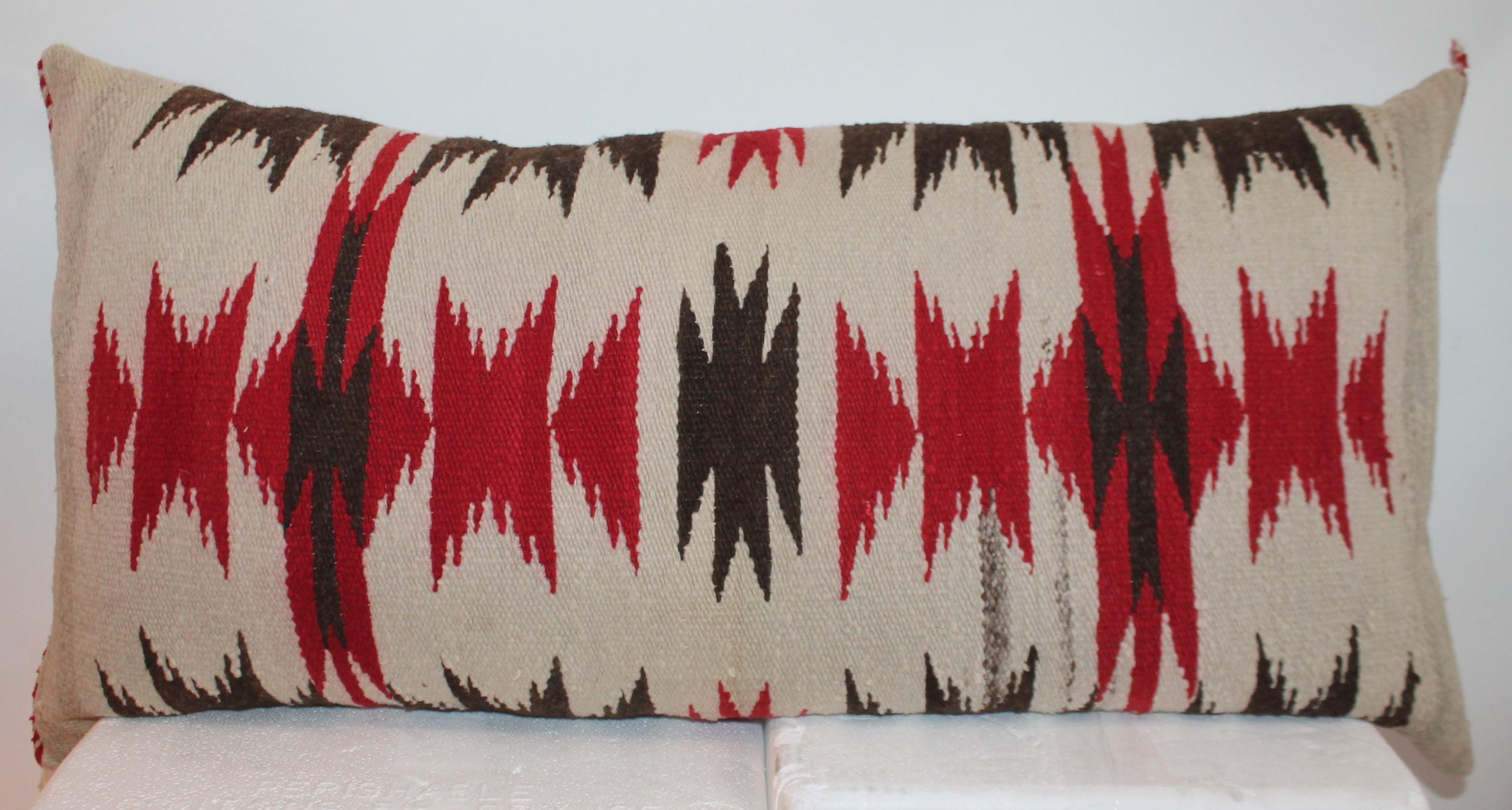 Adirondack Navajo Indian Weaving Bolster Pillows, Collection of Four