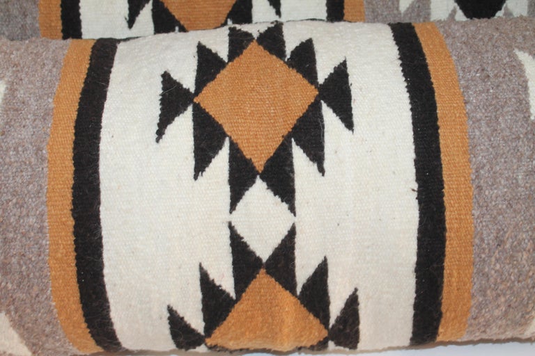 Adirondack Navajo Indian Weaving Bolster Pillows For Sale