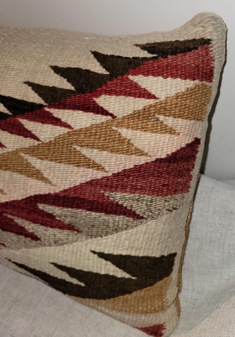 Adirondack Navajo Indian Weaving Bolster Pillows For Sale
