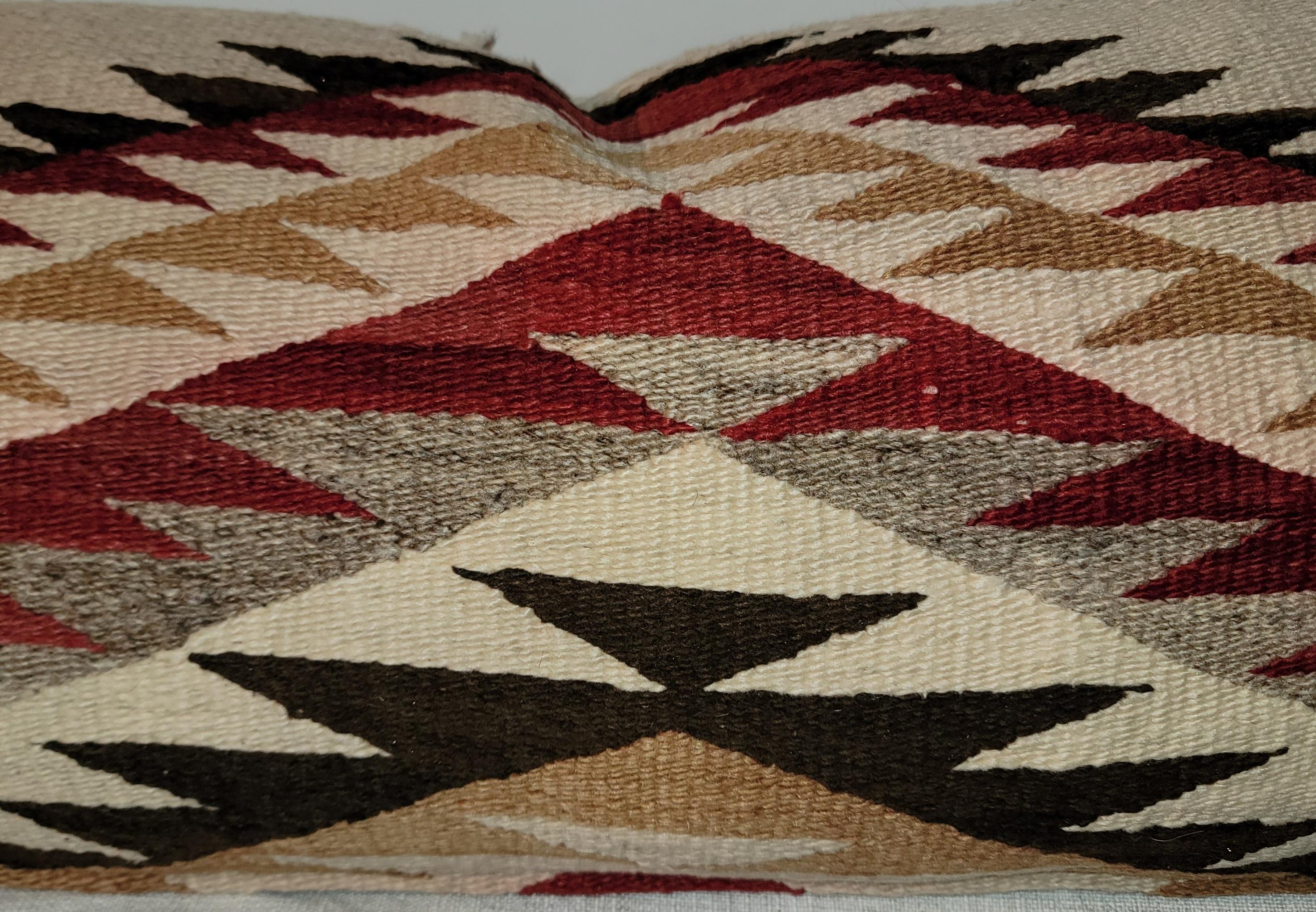 20th Century Navajo Indian Weaving Bolster Pillows For Sale