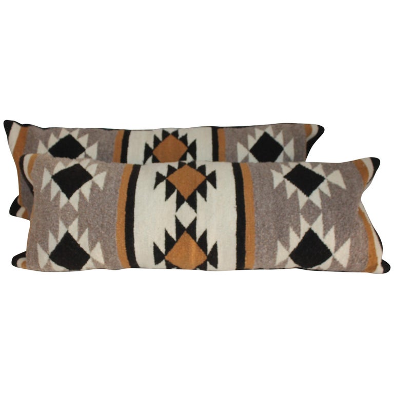 Navajo Indian Weaving Bolster Pillows For Sale