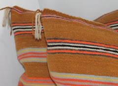 Navajo Indian Weaving Bolster Pillows, Pair