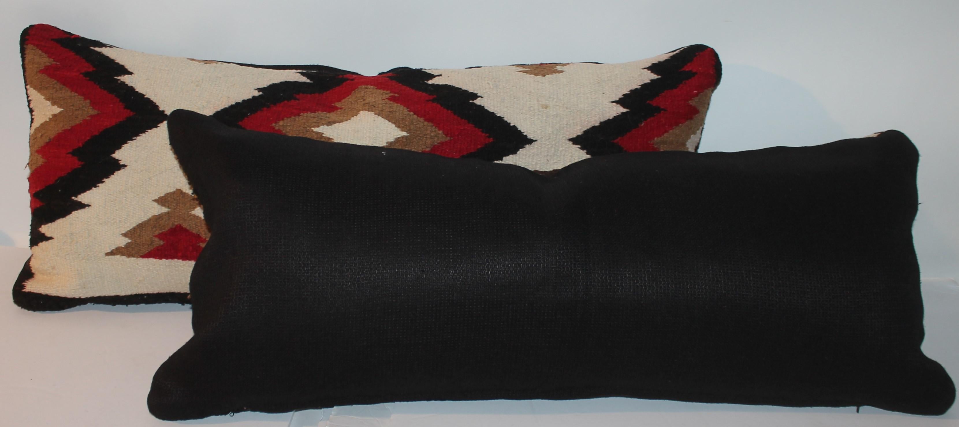 Adirondack Navajo Indian Weaving Bolster Pillows-Pair