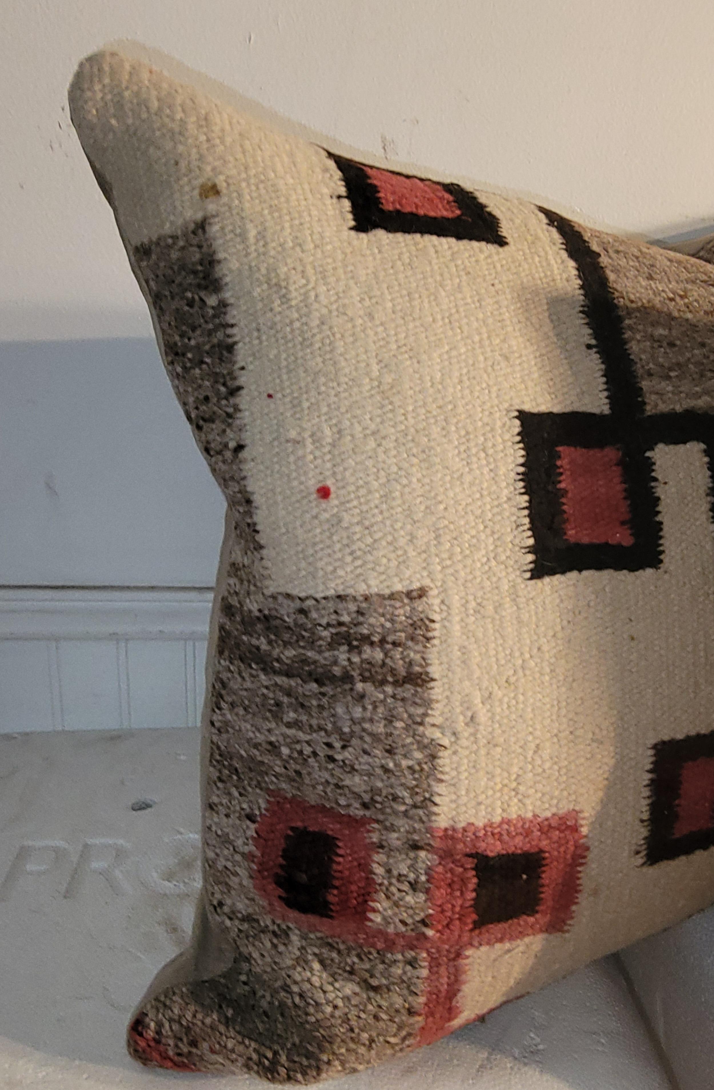 Adirondack Navajo Indian Weaving Bolster Pillows -Pair en vente