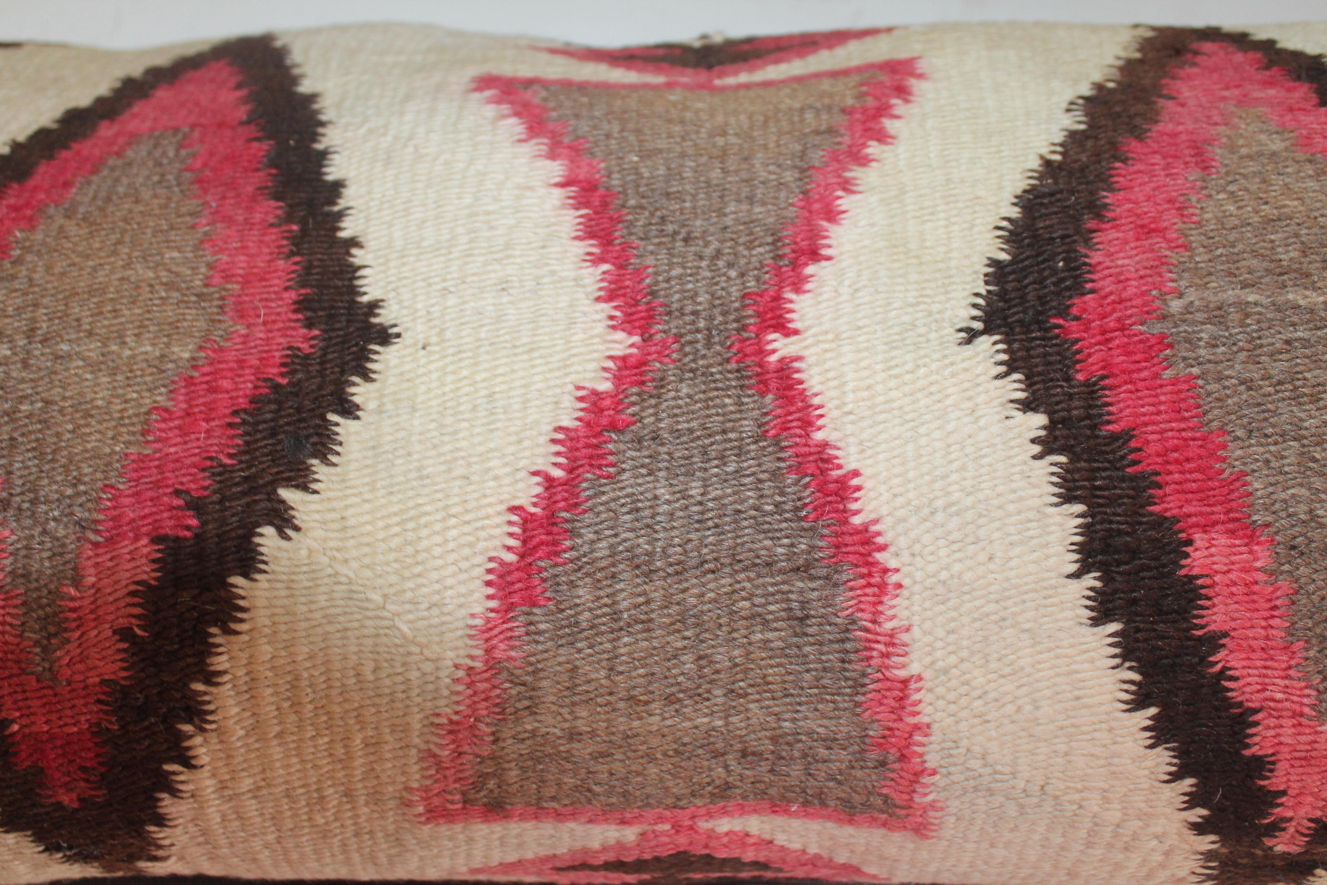 American Navajo Indian Weaving Bolster Pillows / Pair