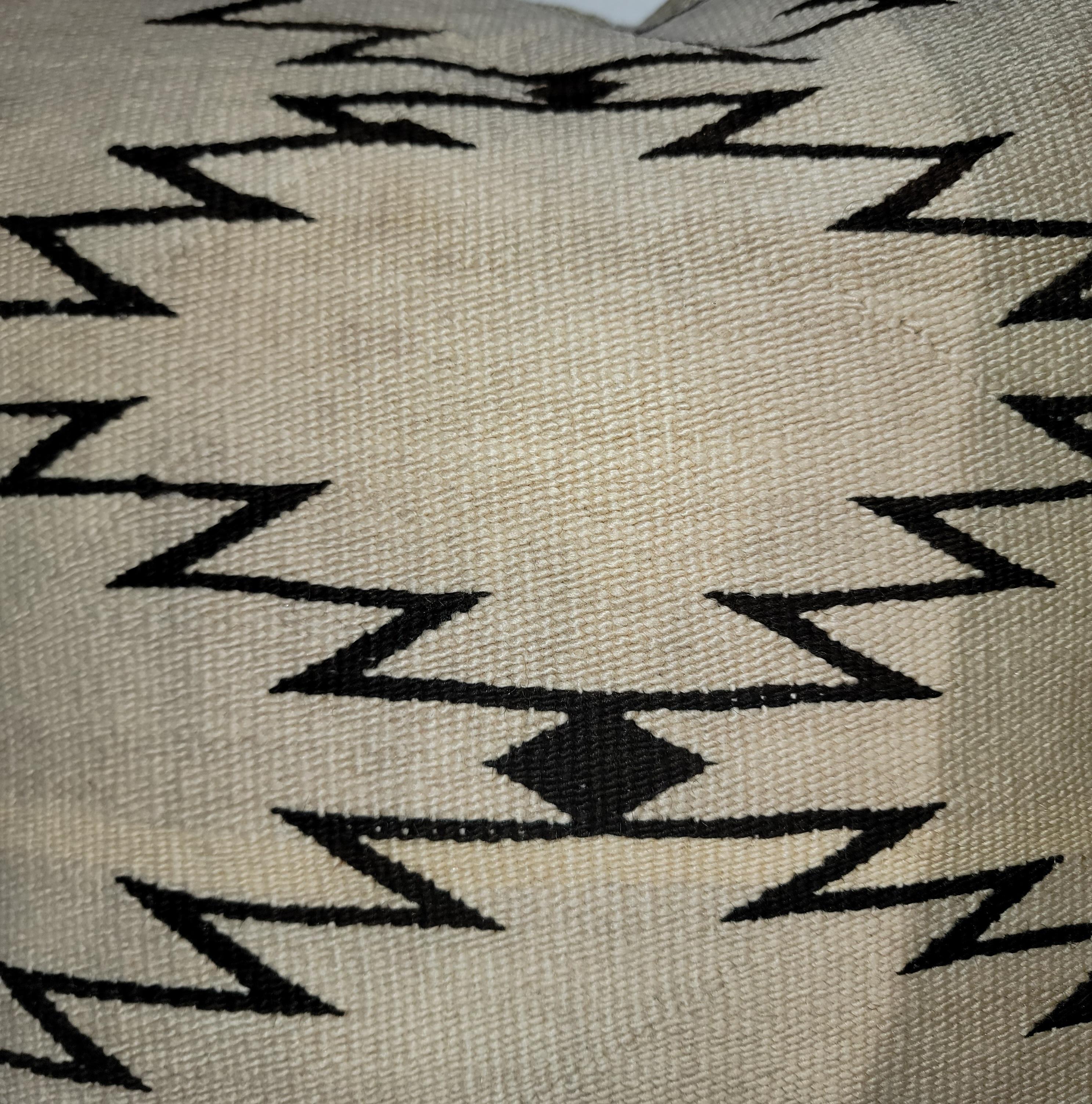 20th Century Navajo Indian Weaving Bolster Pillows, Pair For Sale