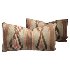 Navajo Indian Weaving Bolster Pillows -Pair