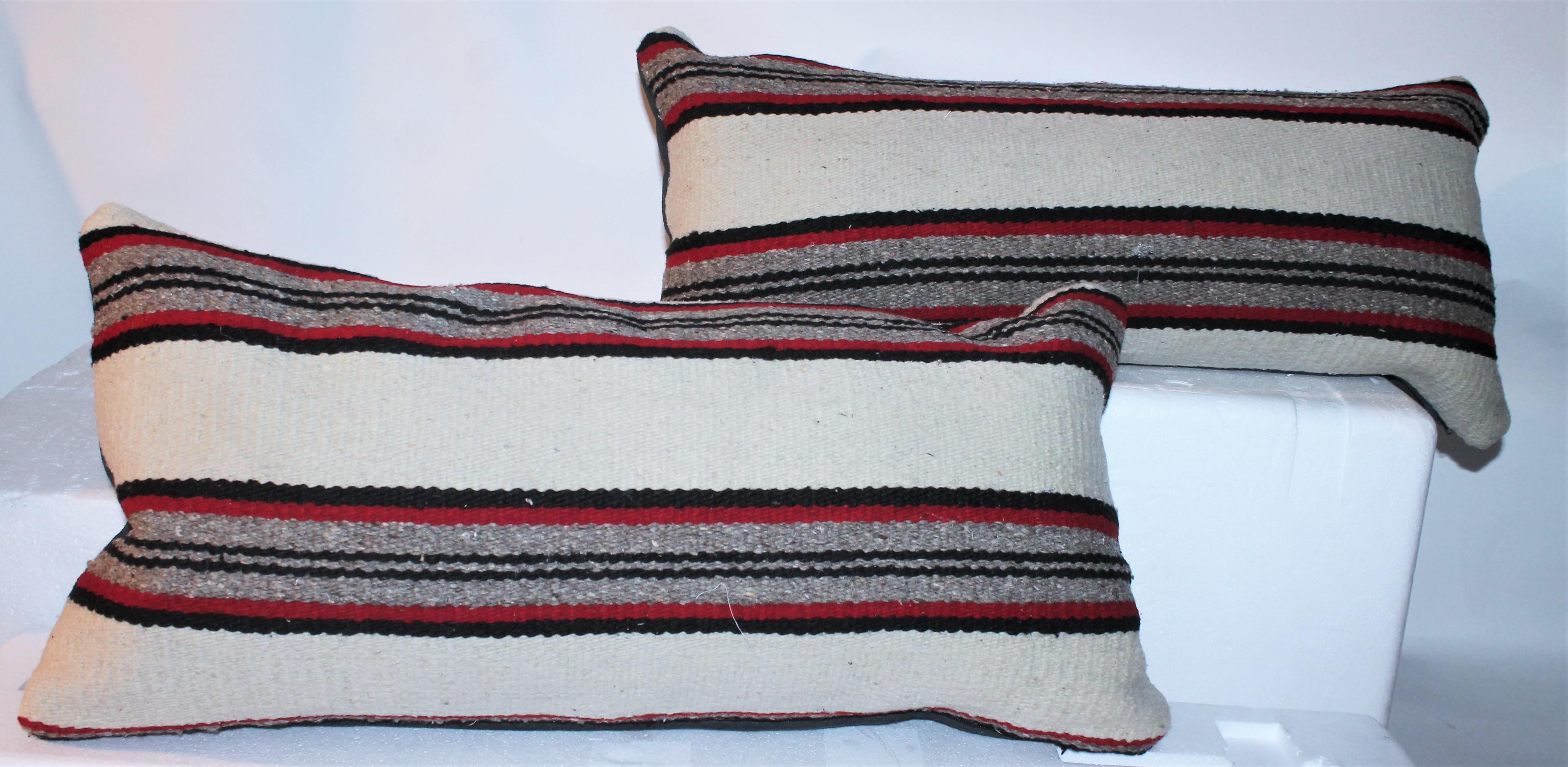 American Navajo Indian Weaving Bolster Pillows / Pairs For Sale