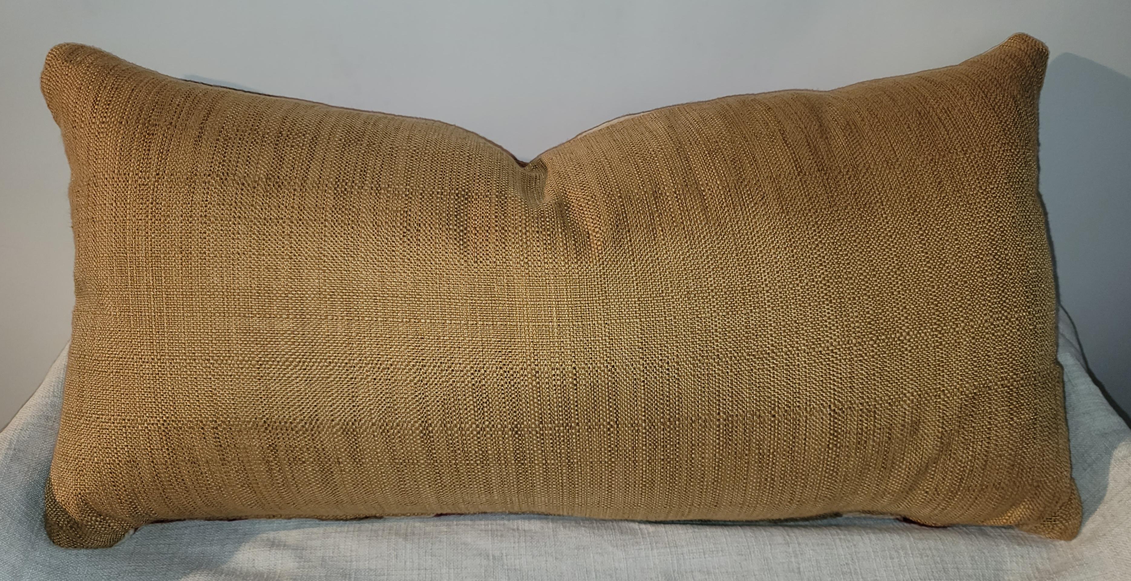 Adirondack Navajo Indian Weaving Eye Dazzler Bolster Pillow For Sale
