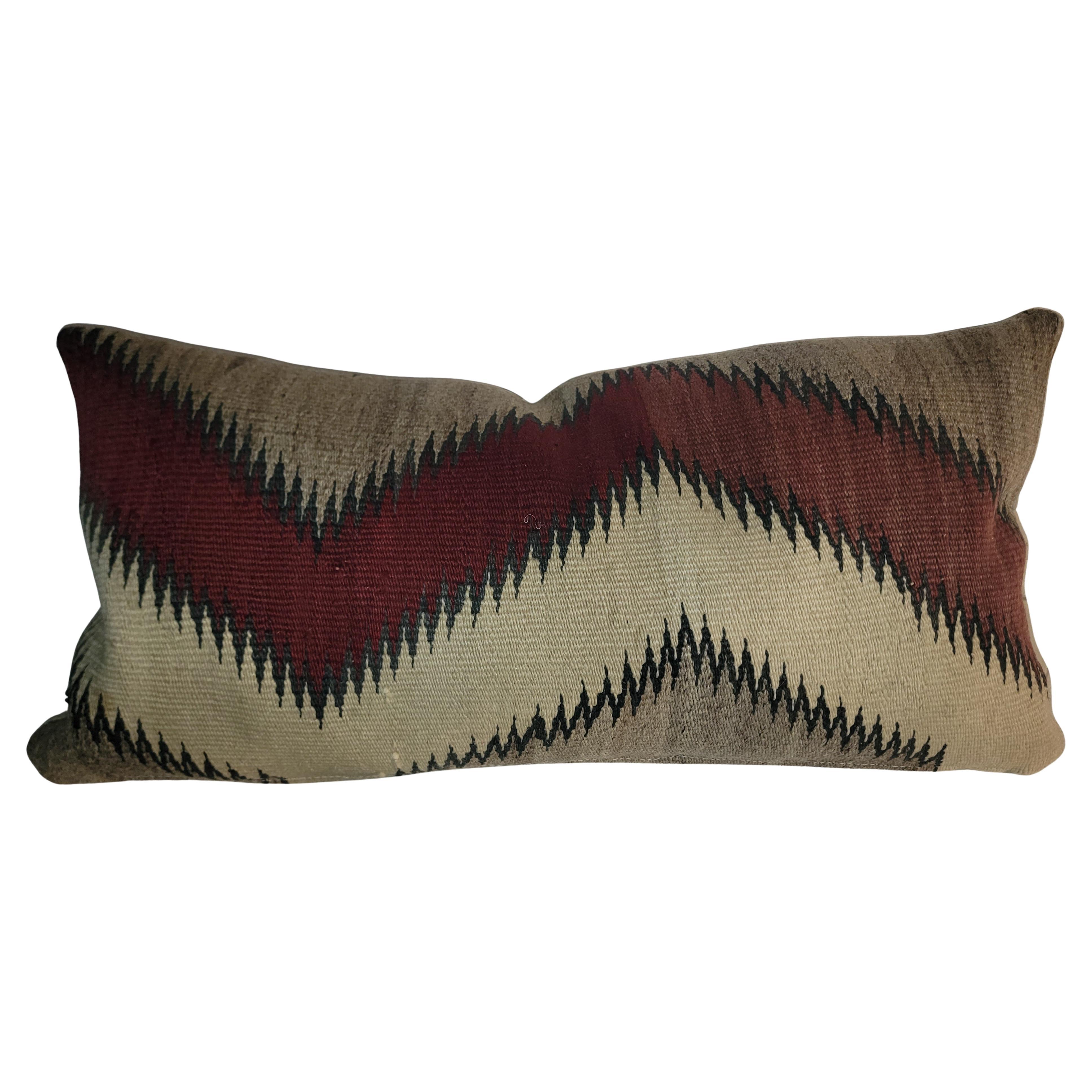 Navajo Indian Weaving (Eye Dazzler ) Bolster Pillow For Sale
