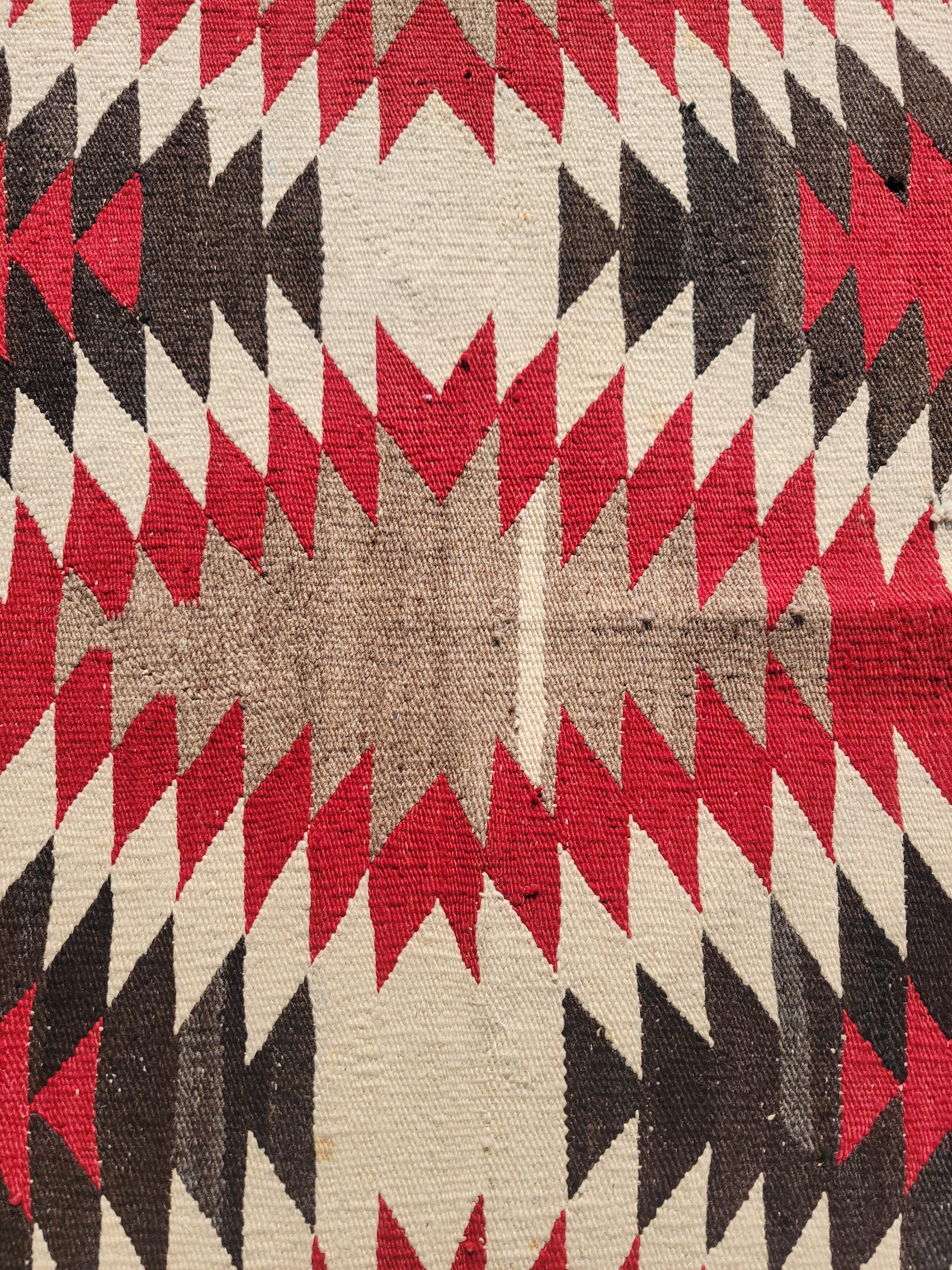American Navajo Indian Weaving-Eye Dazzler For Sale