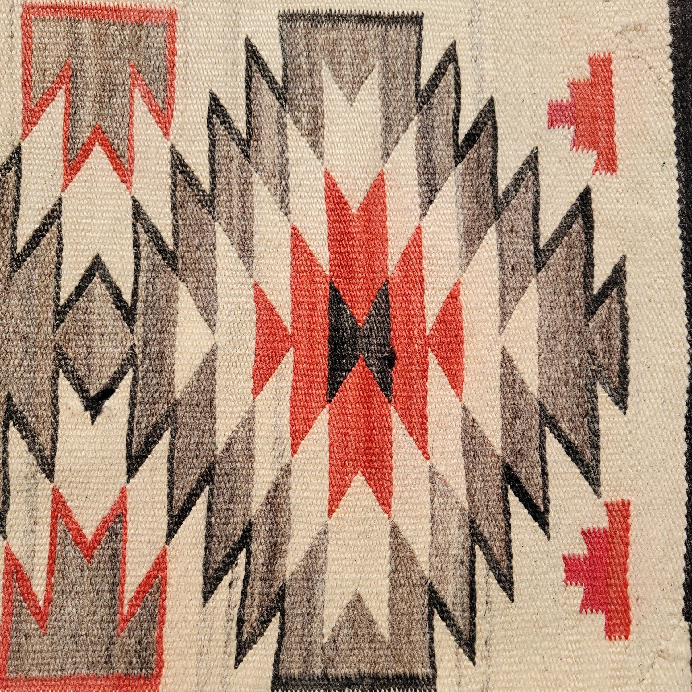 Mid-20th Century Navajo Indian Weaving  Eye Dazzler