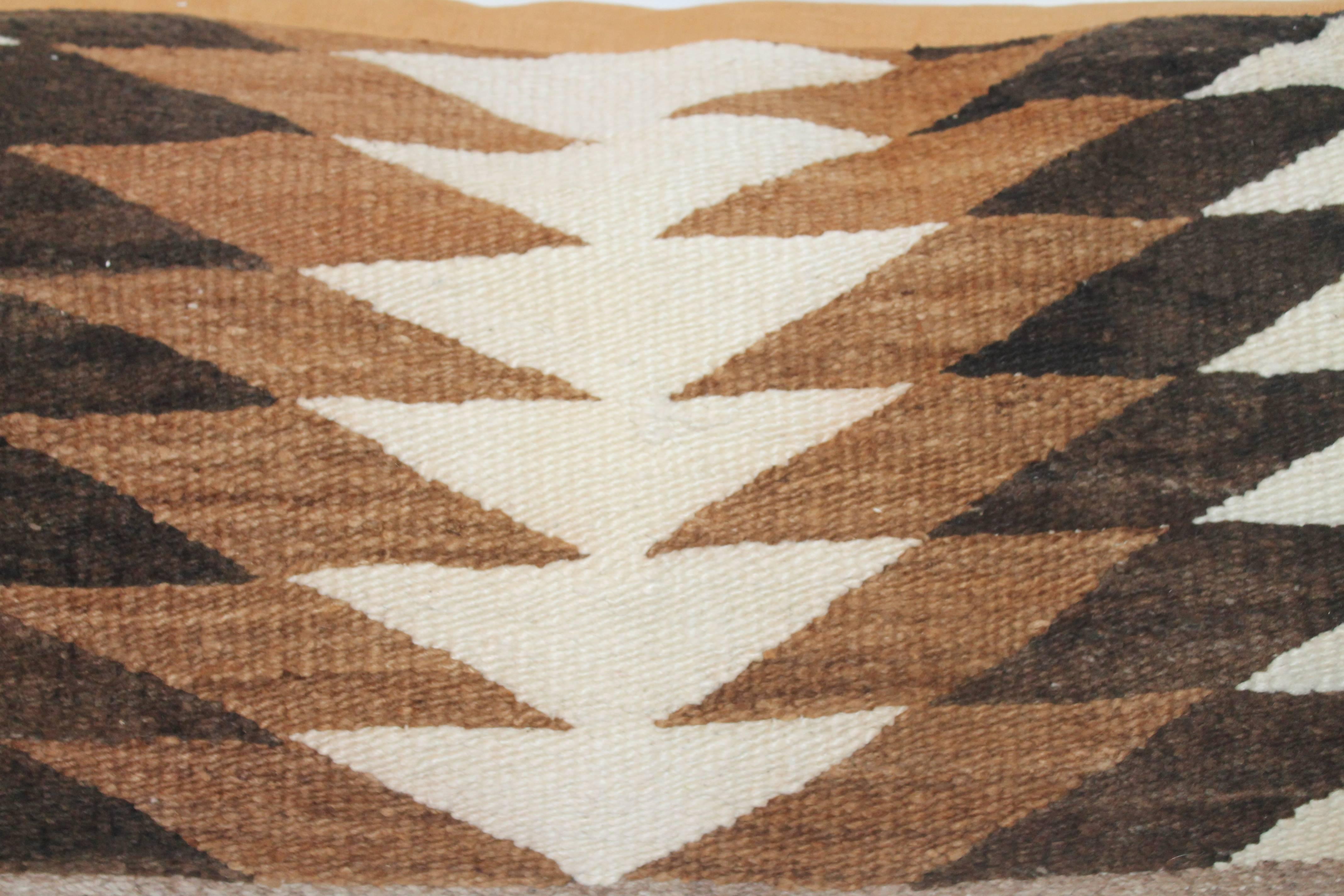 Adirondack Navajo Indian Weaving Eye Dazzler Large Pillow For Sale