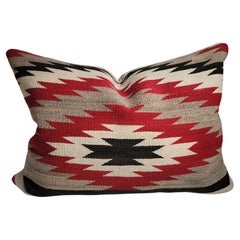 Vintage Navajo Indian Weaving Eye Dazzler Pillow