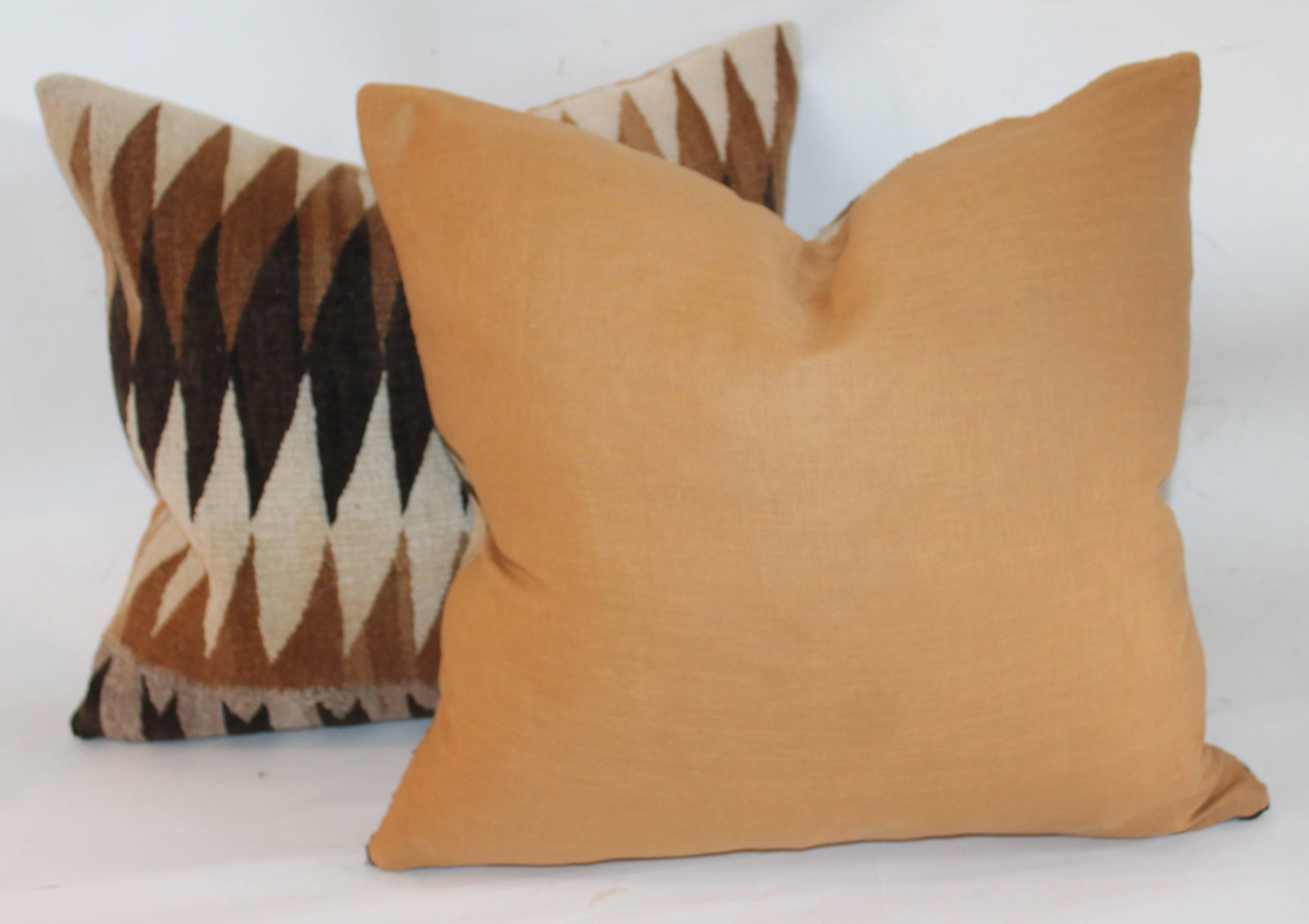 19th Century Navajo Indian Weaving Eye Dazzler Pillows