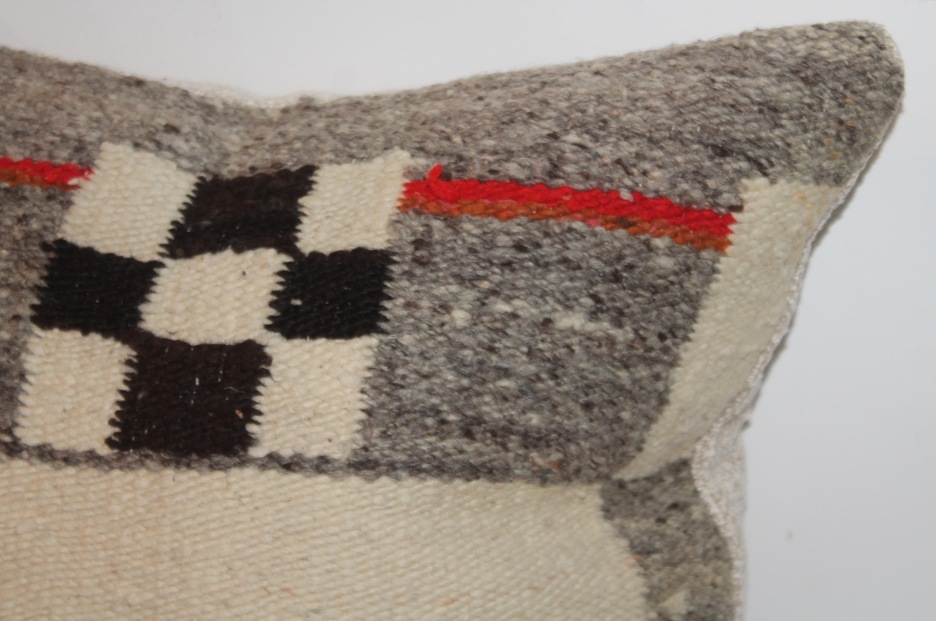 Hand-Crafted Navajo Indian Weaving Folky Pillow For Sale