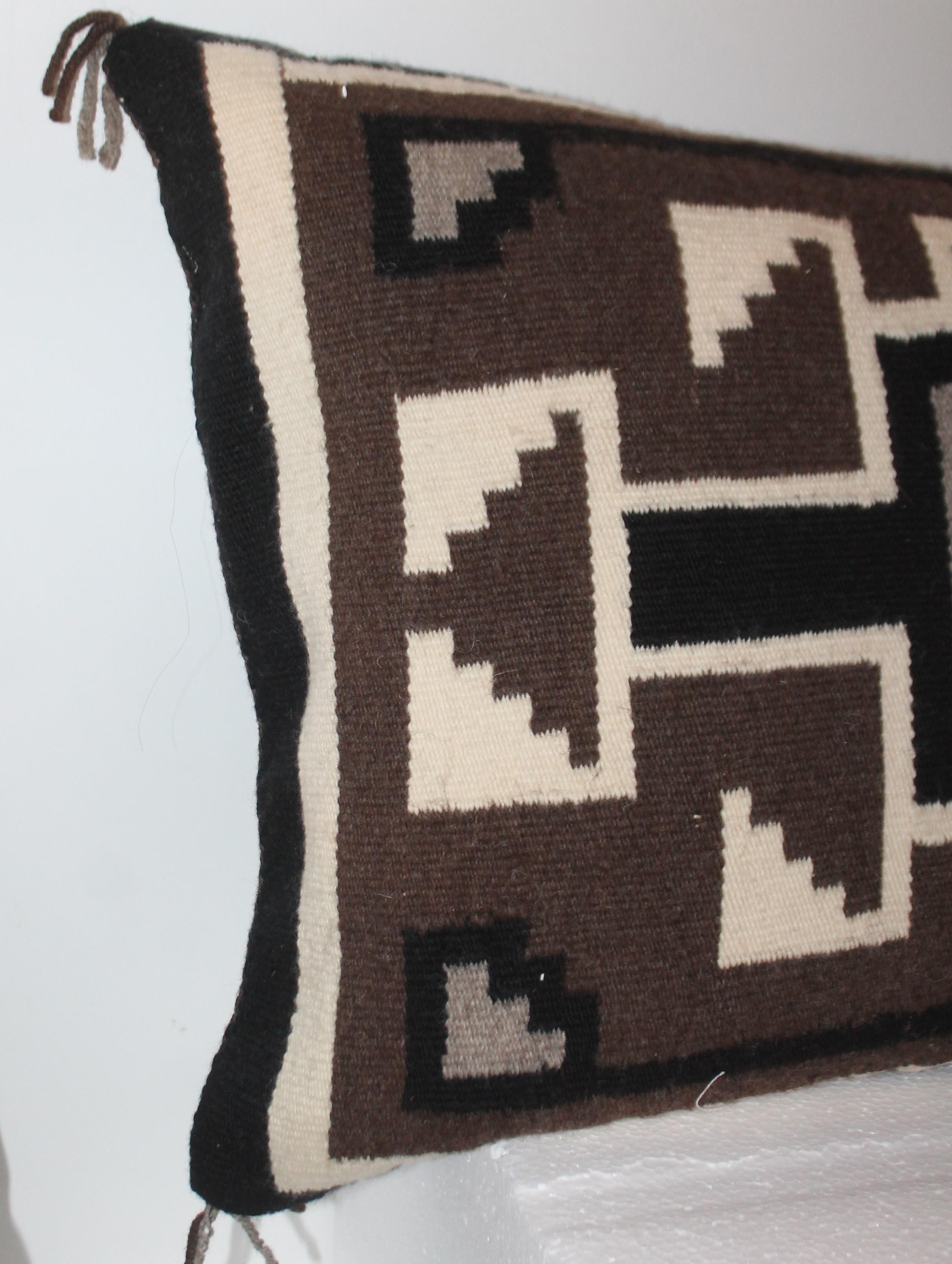 Adirondack Navajo Indian Weaving Geometric Bolster Pillow