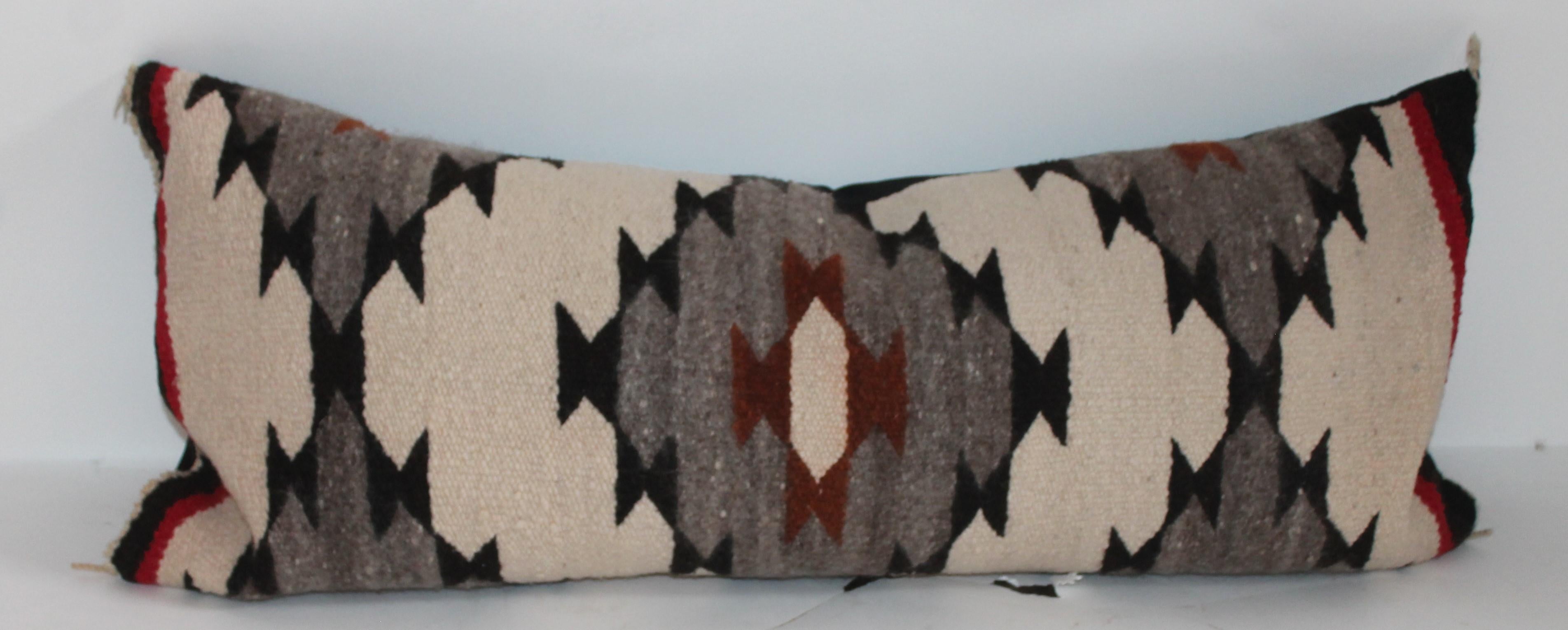 North American Navajo Indian Weaving Geometric Bolster Pillow