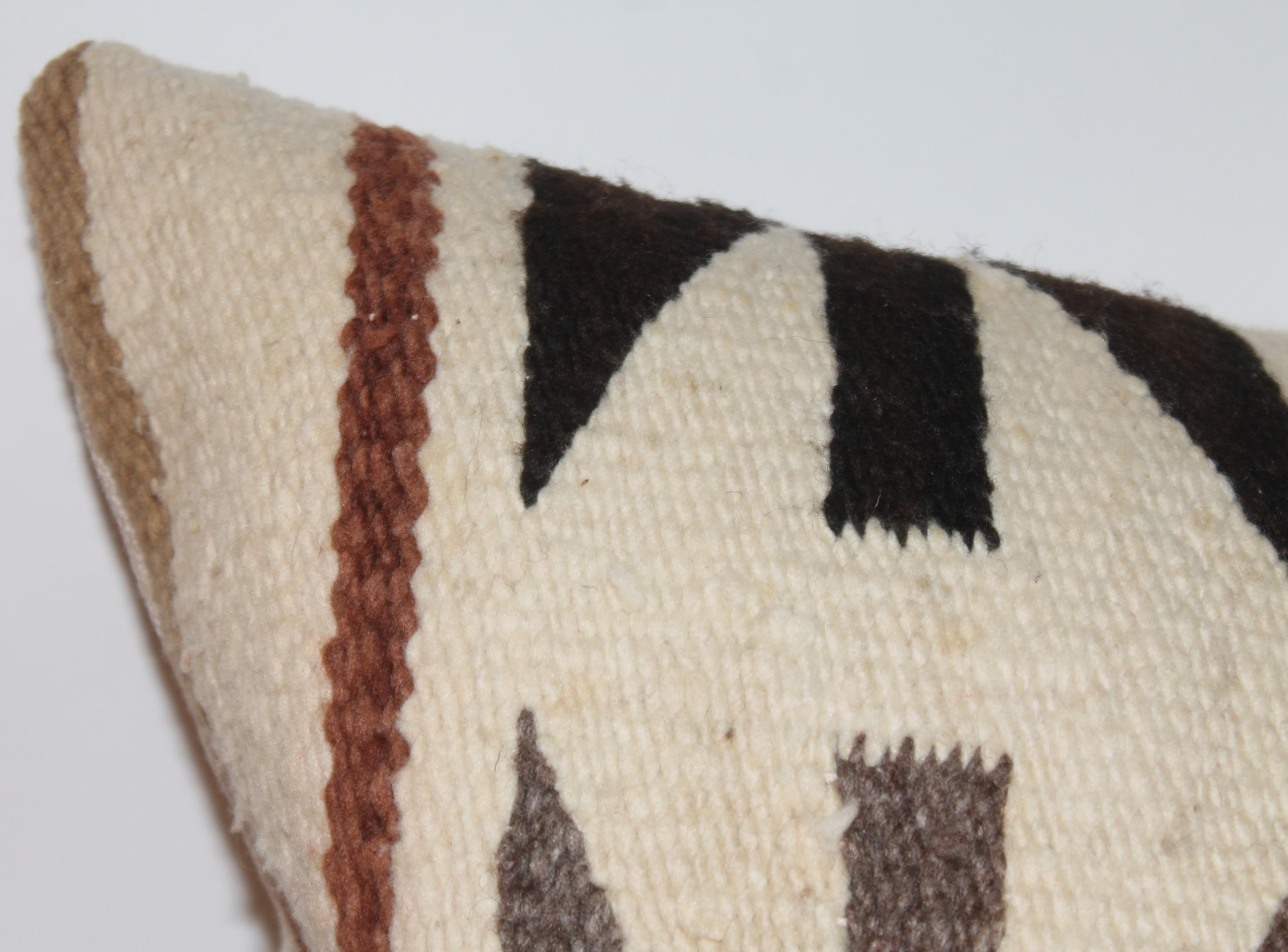 American Navajo Indian Weaving Geometric Bolster Pillow For Sale