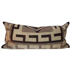 Antique Navajo Indian Weaving Geometric Bolster Pillow