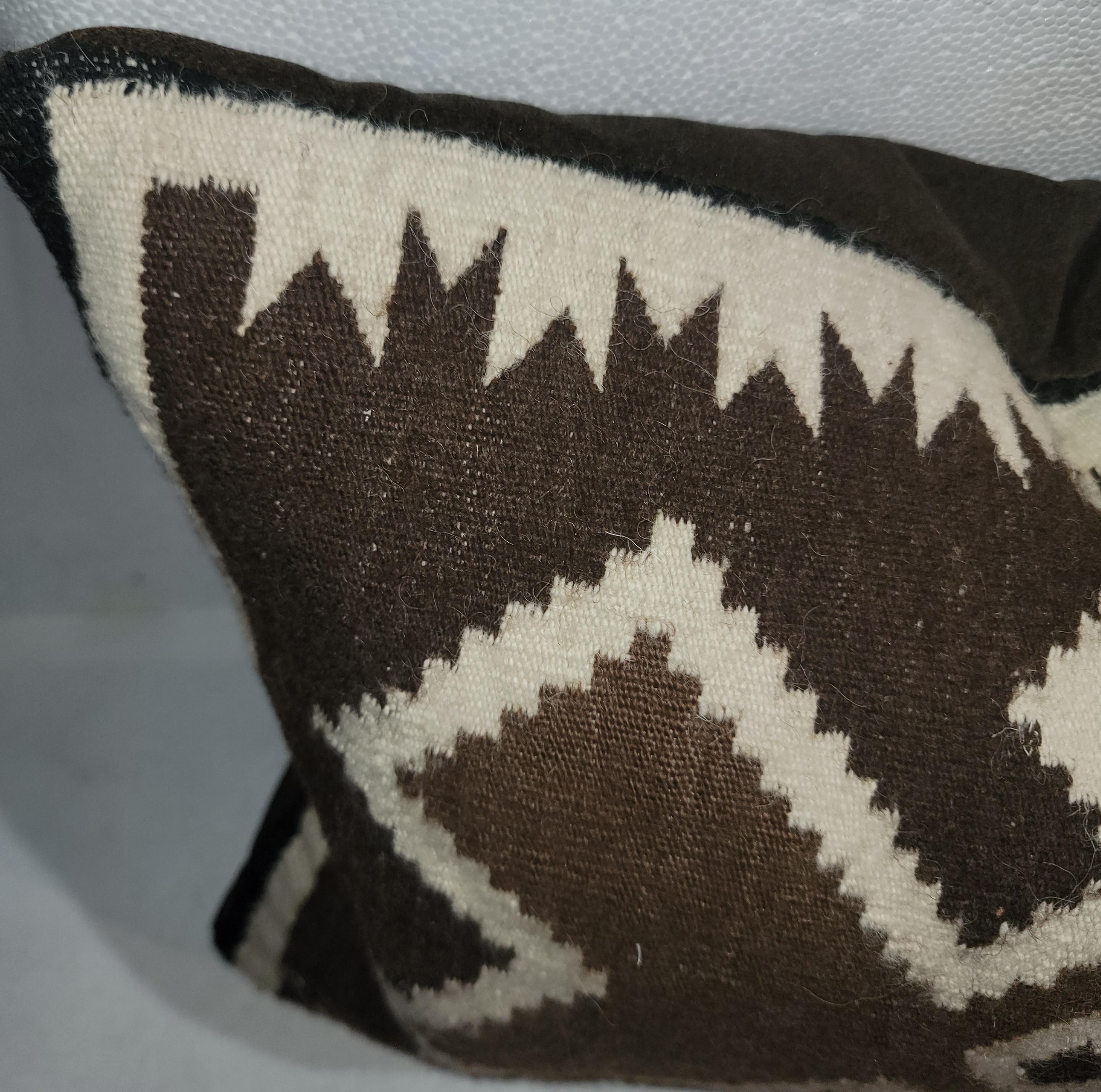 Adirondack Navajo Indian Weaving Geometric Pillow