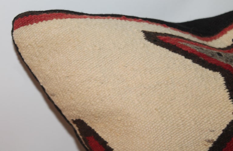American Navajo Indian Weaving Geometric Pillow For Sale