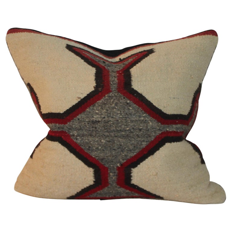 Navajo Indian Weaving Geometric Pillow For Sale