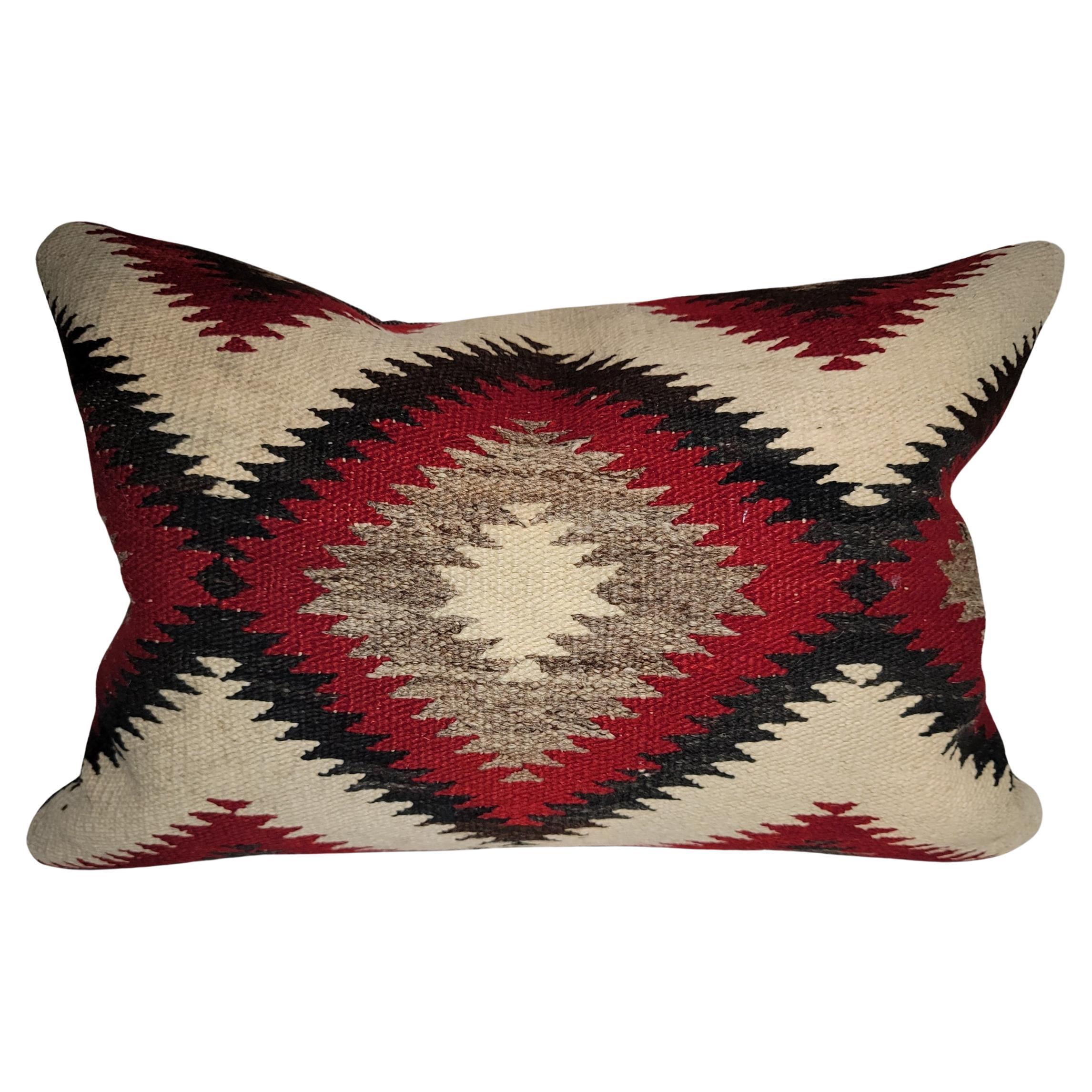 Navajo Indian Weaving Geometric  Pillow  For Sale
