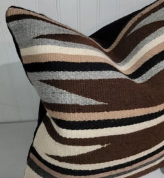 Navajo Indian Weaving Geometric Pillows, Pair