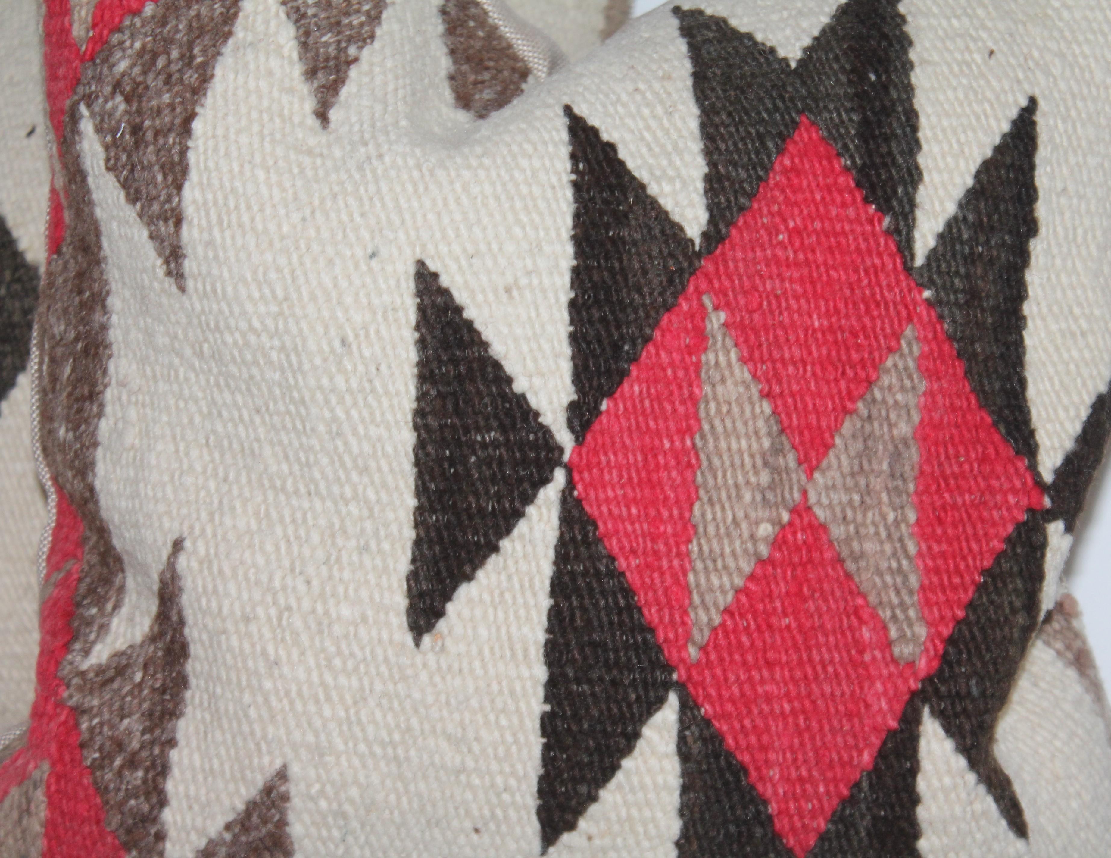 Adirondack Navajo Indian Weaving Geometric Pillows, Pair