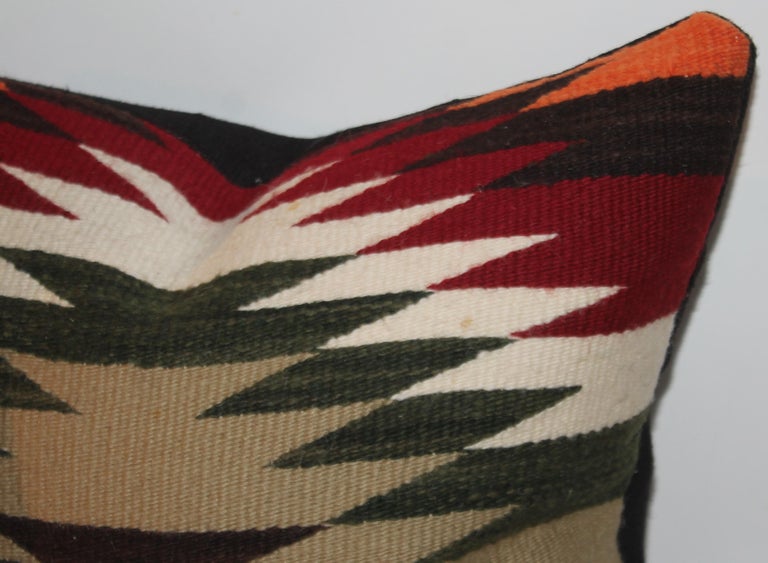 Adirondack Navajo Indian Weaving Geometric Pillows, Pair For Sale