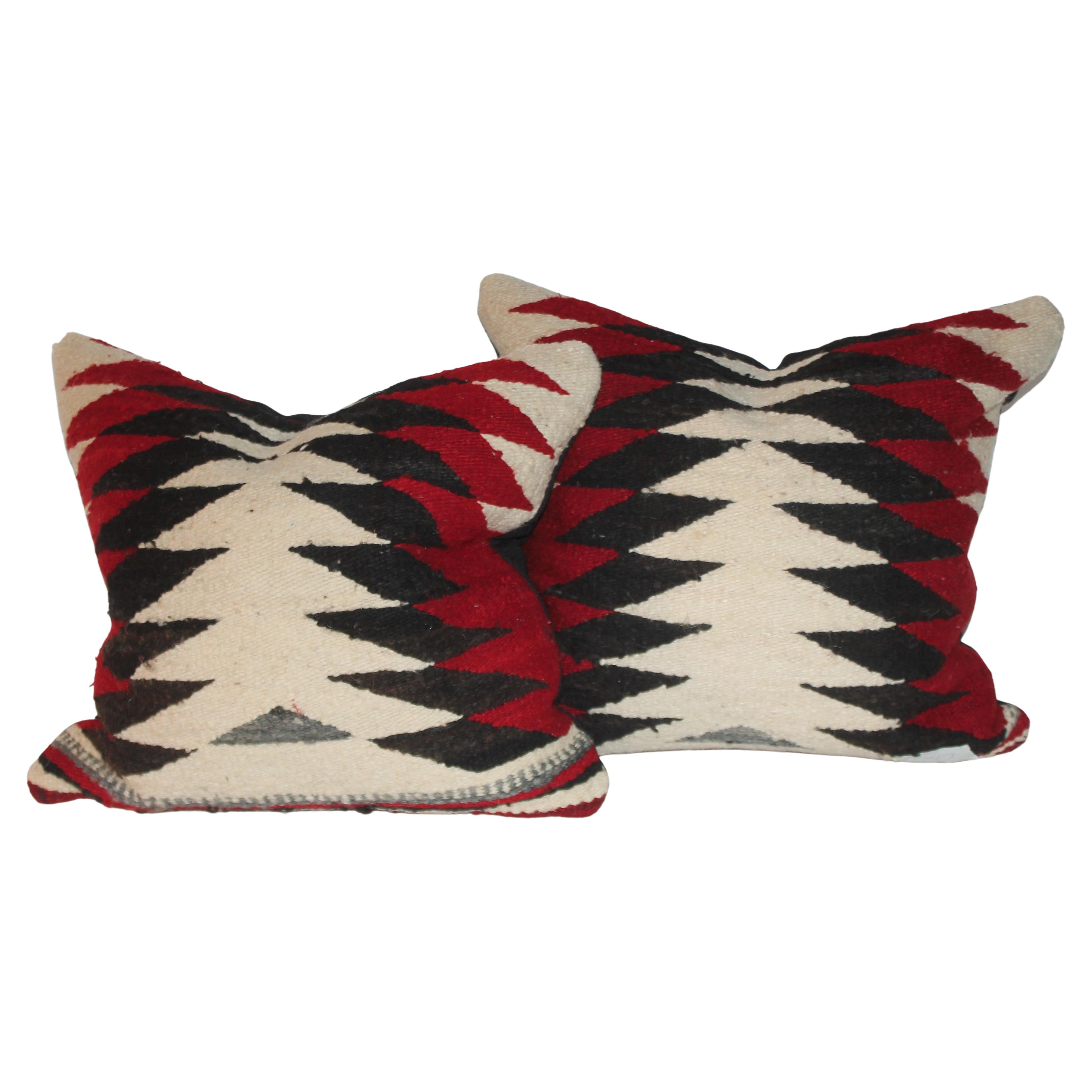 Navajo Indian Weaving Geometric Pillows-Pair