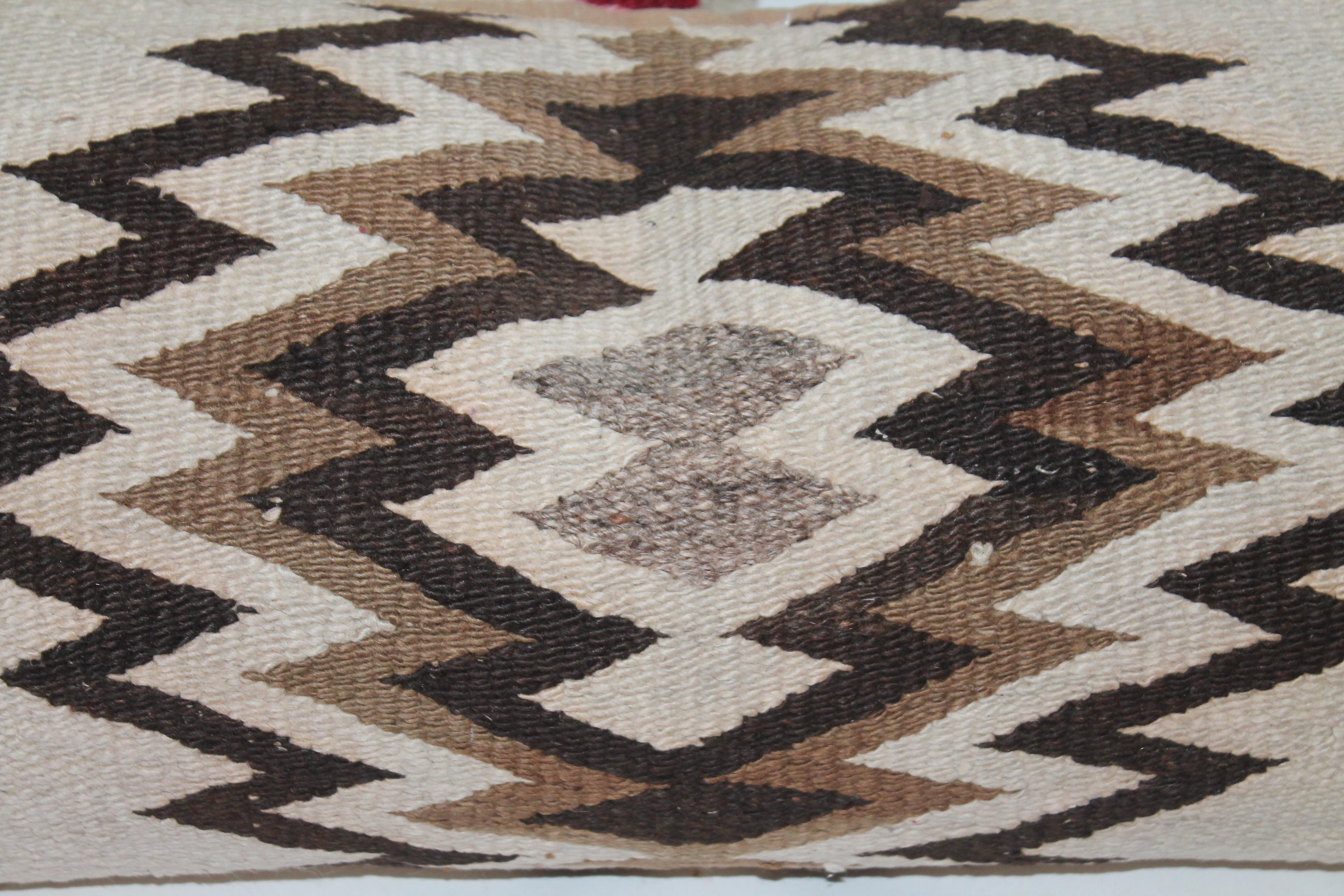 Adirondack Navajo Indian Weaving Geometric, Saddle Blanket Pillows, 2
