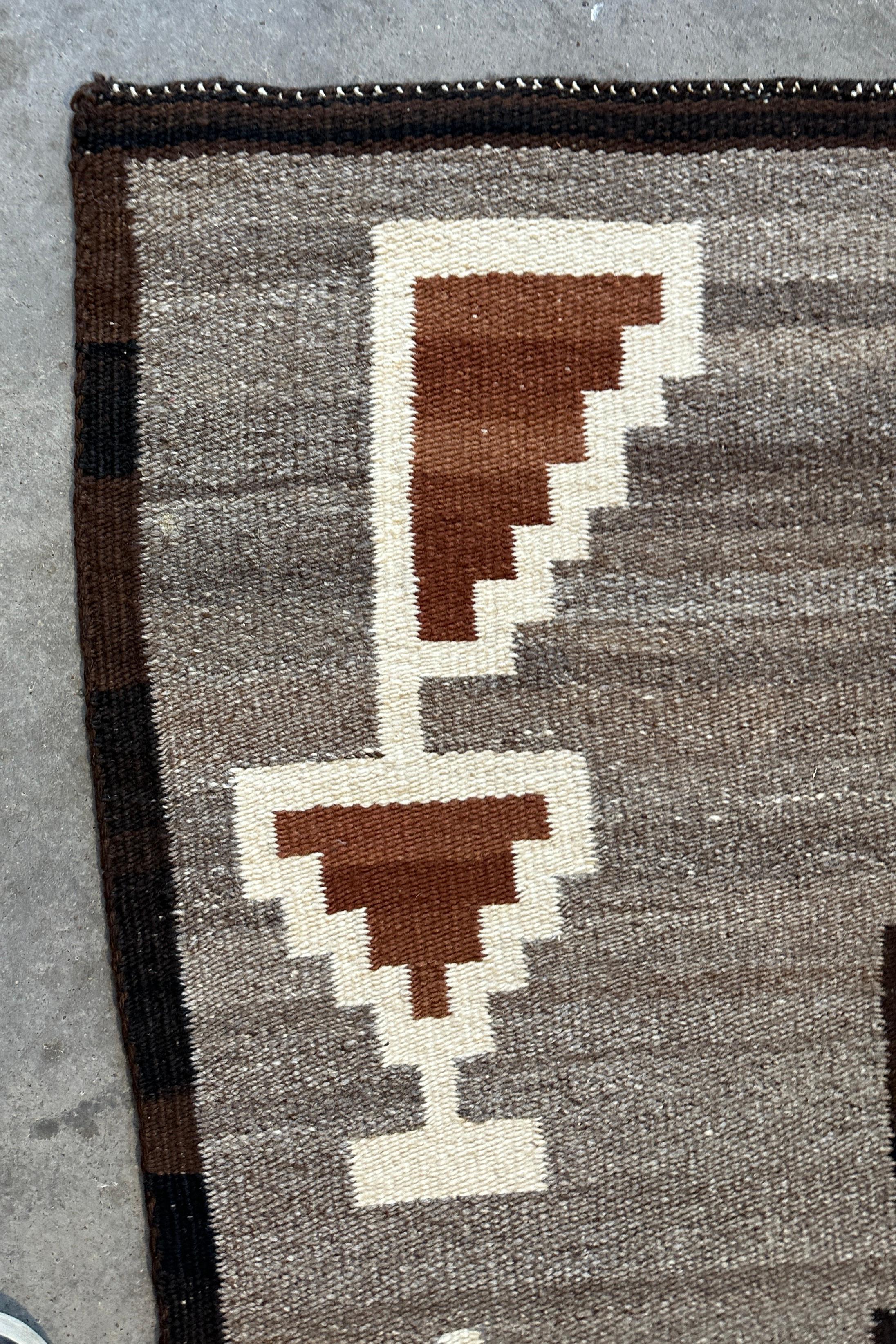 American Navajo Indian Weaving in a Storm Pattern For Sale