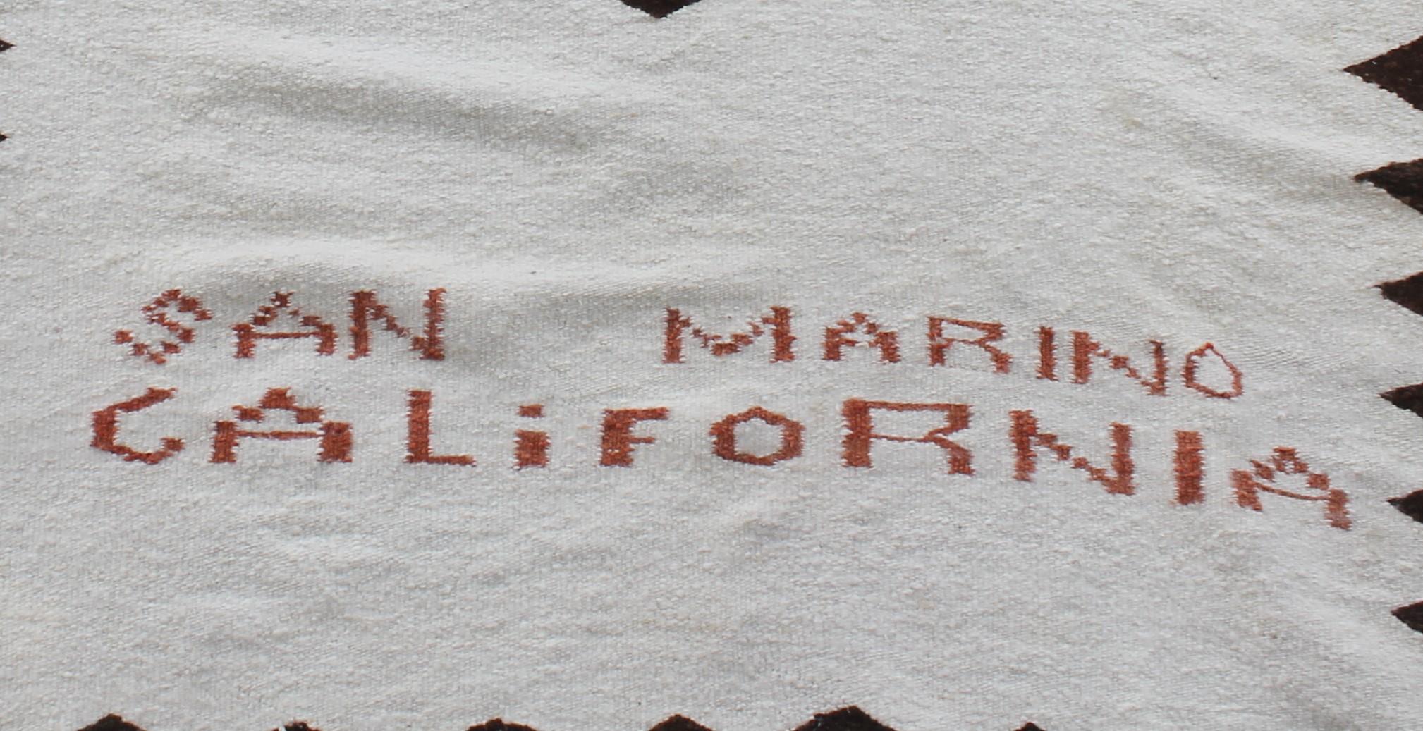 American Navajo Indian Weaving Made for Luis Almada Familia in San Marino, California